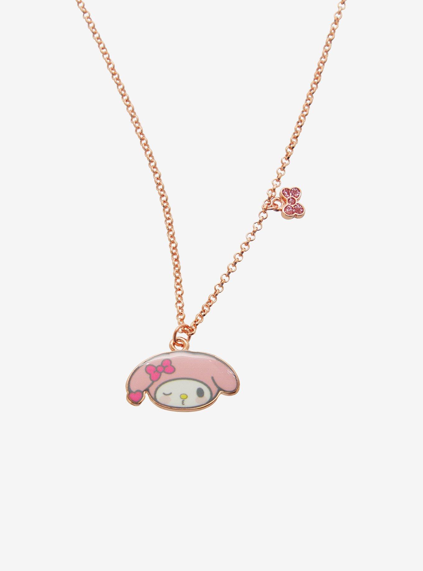 Kuromi & My Melody Kisses Best Friend Necklace Set, , alternate