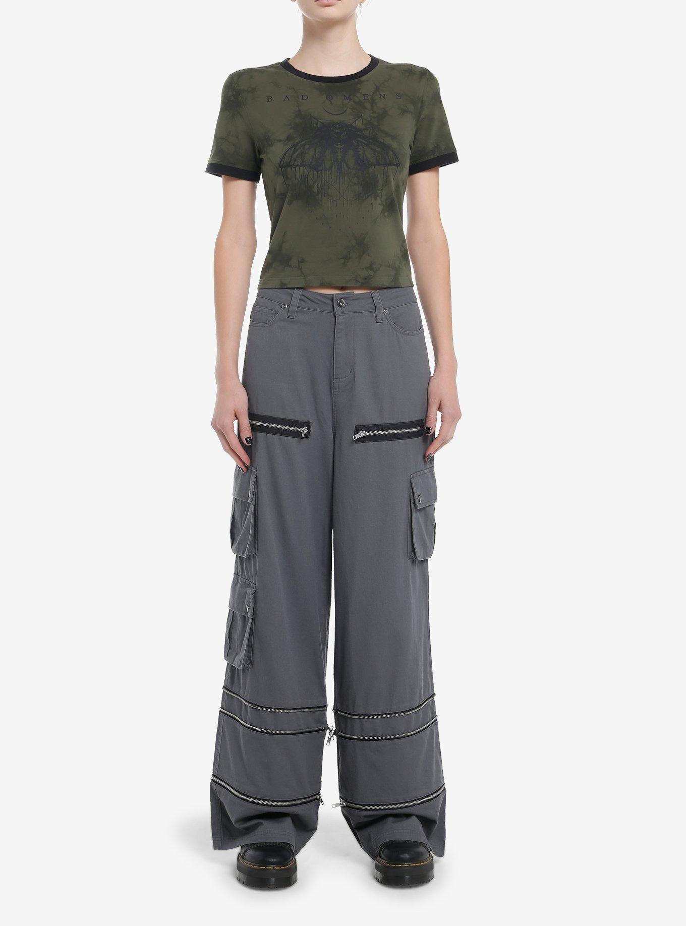 Bad Omens Moth Green Wash Girls Ringer Baby T-Shirt, , hi-res