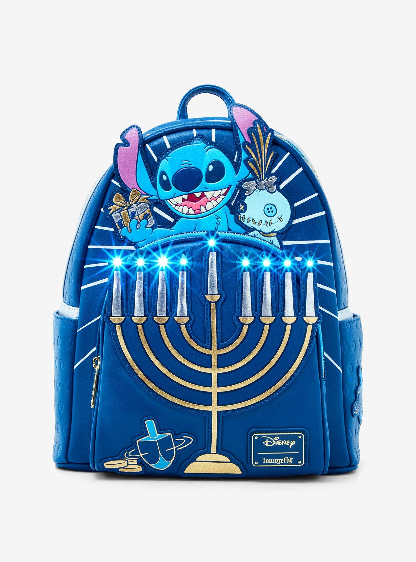 Loungefly Disney Stitch & Scrump Menorah Light-Up Mini Backpack, , hi-res