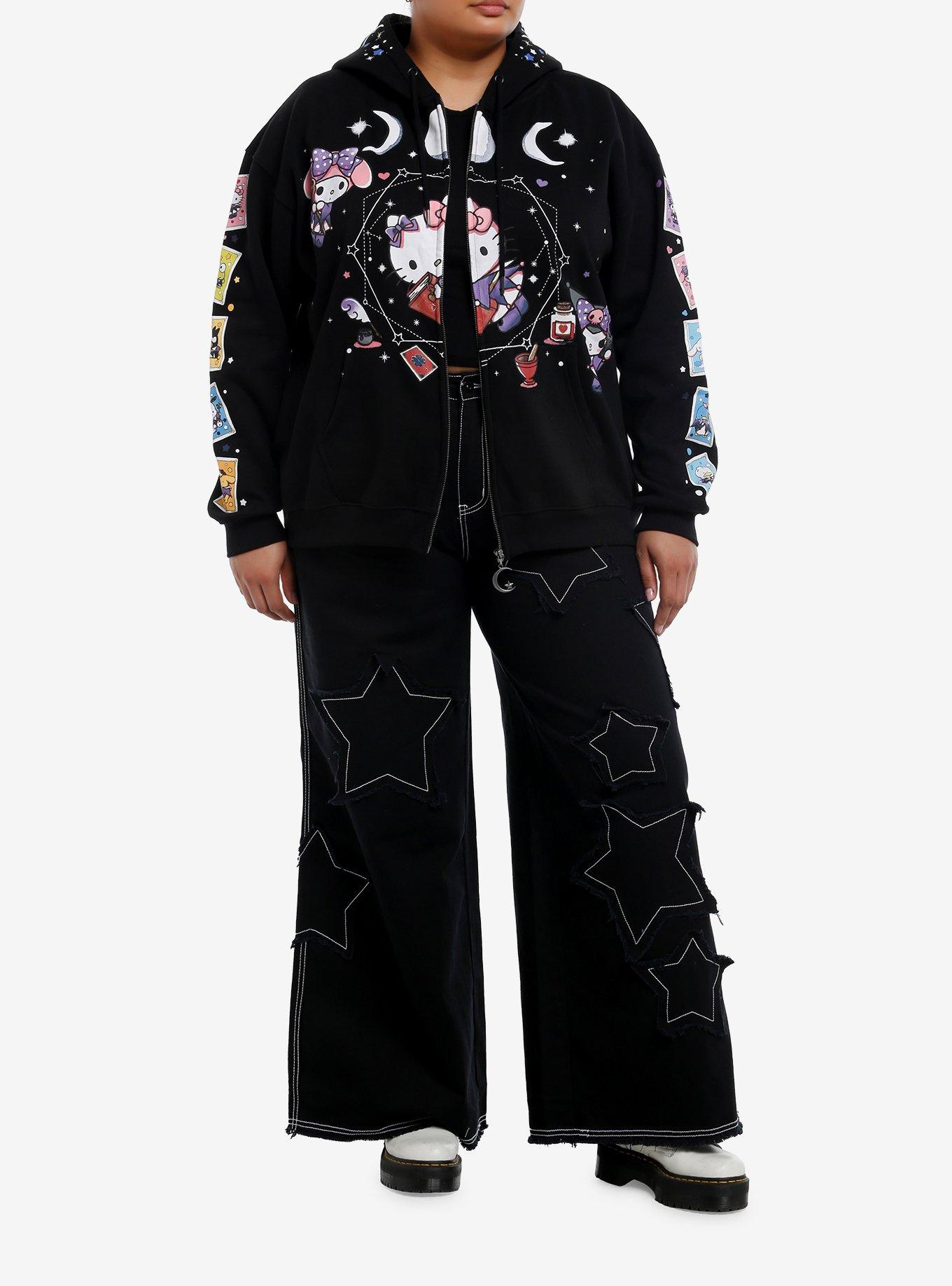 Hello Kitty Magic Card Girls Hoodie Plus Size, MULTI, alternate