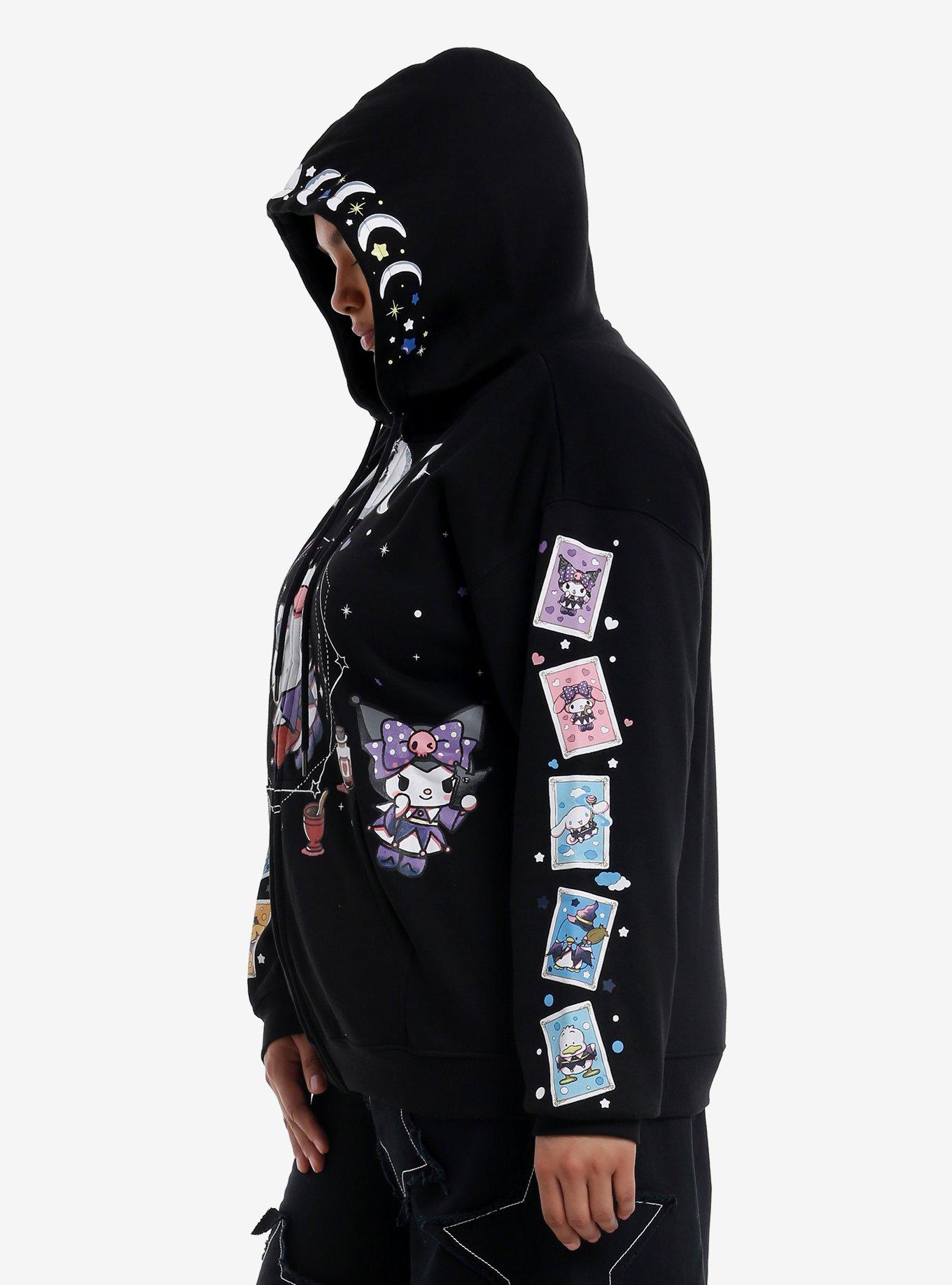 Hello Kitty Magic Card Girls Hoodie Plus Size, MULTI, alternate
