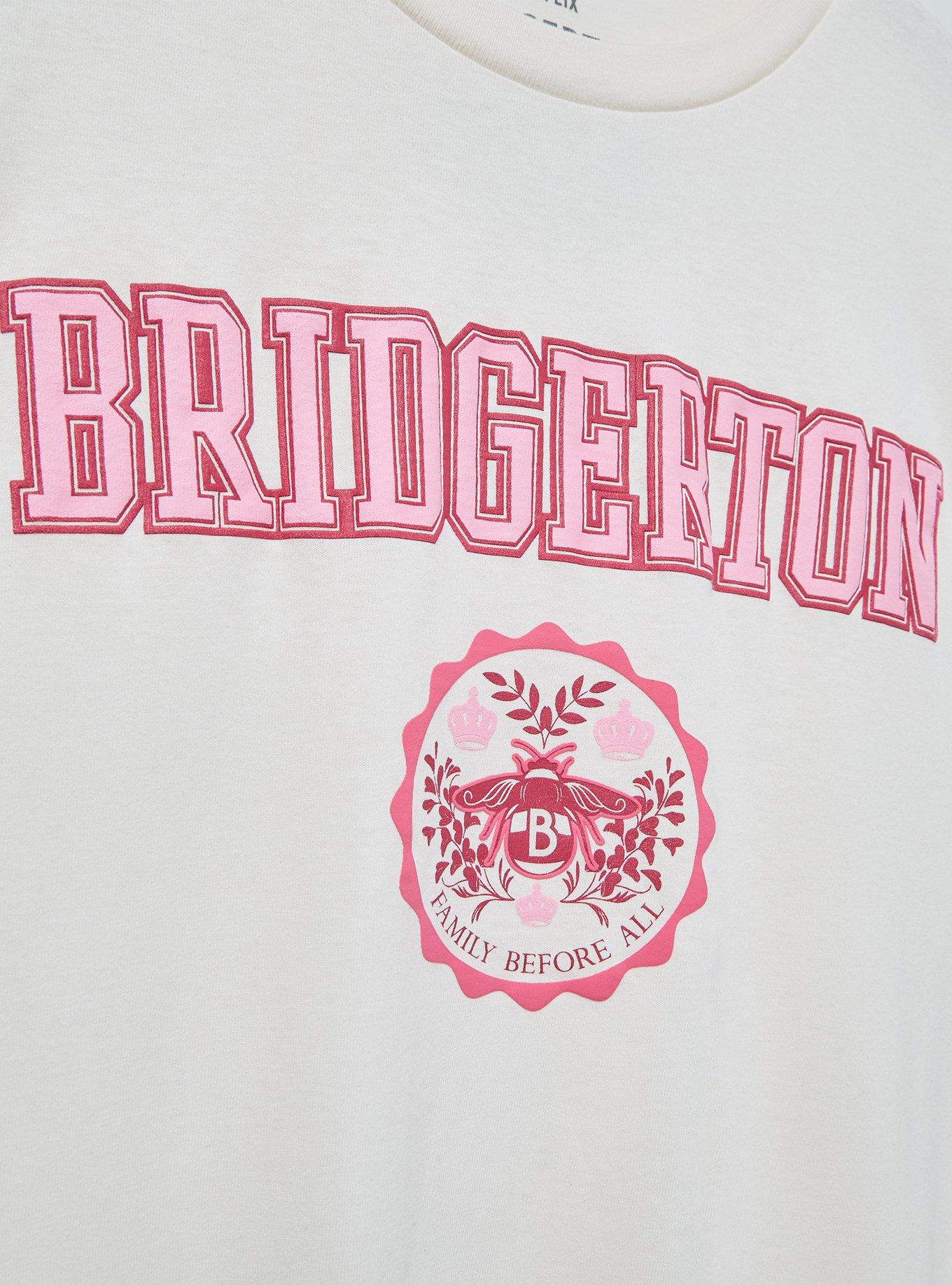 Bridgerton Crest Women's T-Shirt &mdash; BoxLunch Exclusive, BEIGE, alternate