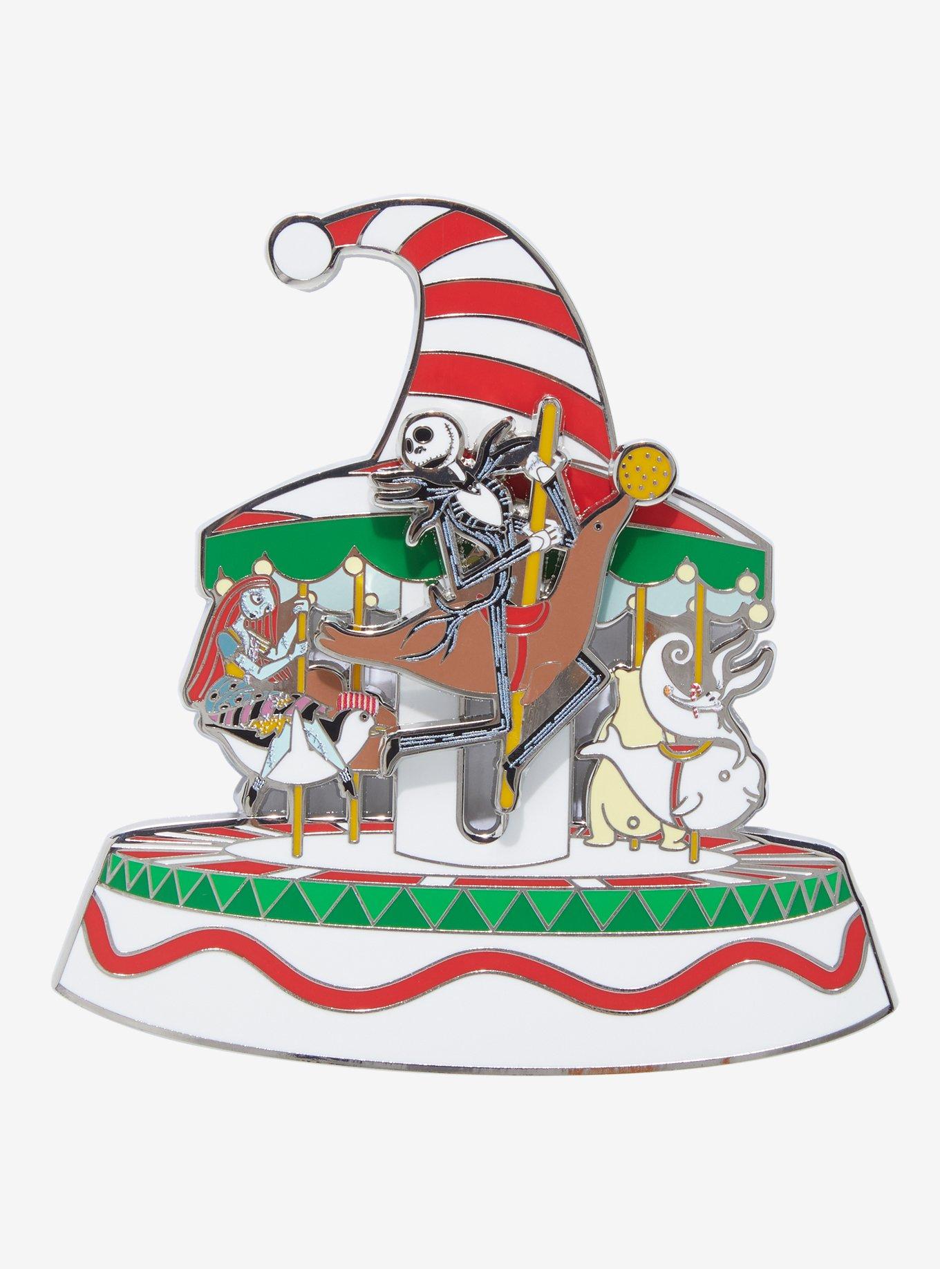 Loungefly The Nightmare Before Christmas Carousel Enamel Pin, , alternate