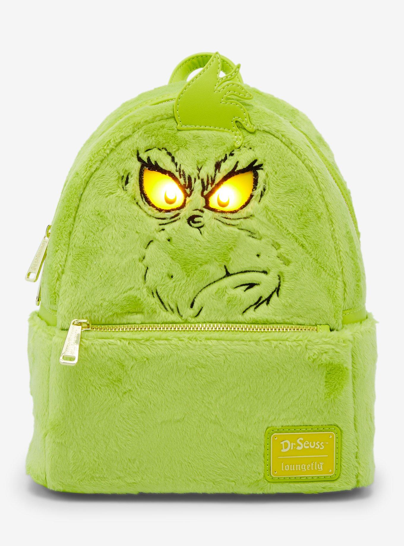 Loungefly How the Grinch Stole Christmas Figural Grinch Light-Up Mini Backpack, , alternate