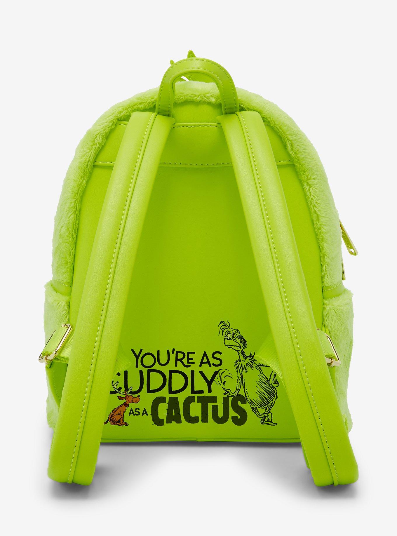 Loungefly How the Grinch Stole Christmas Figural Grinch Light-Up Mini Backpack, , alternate