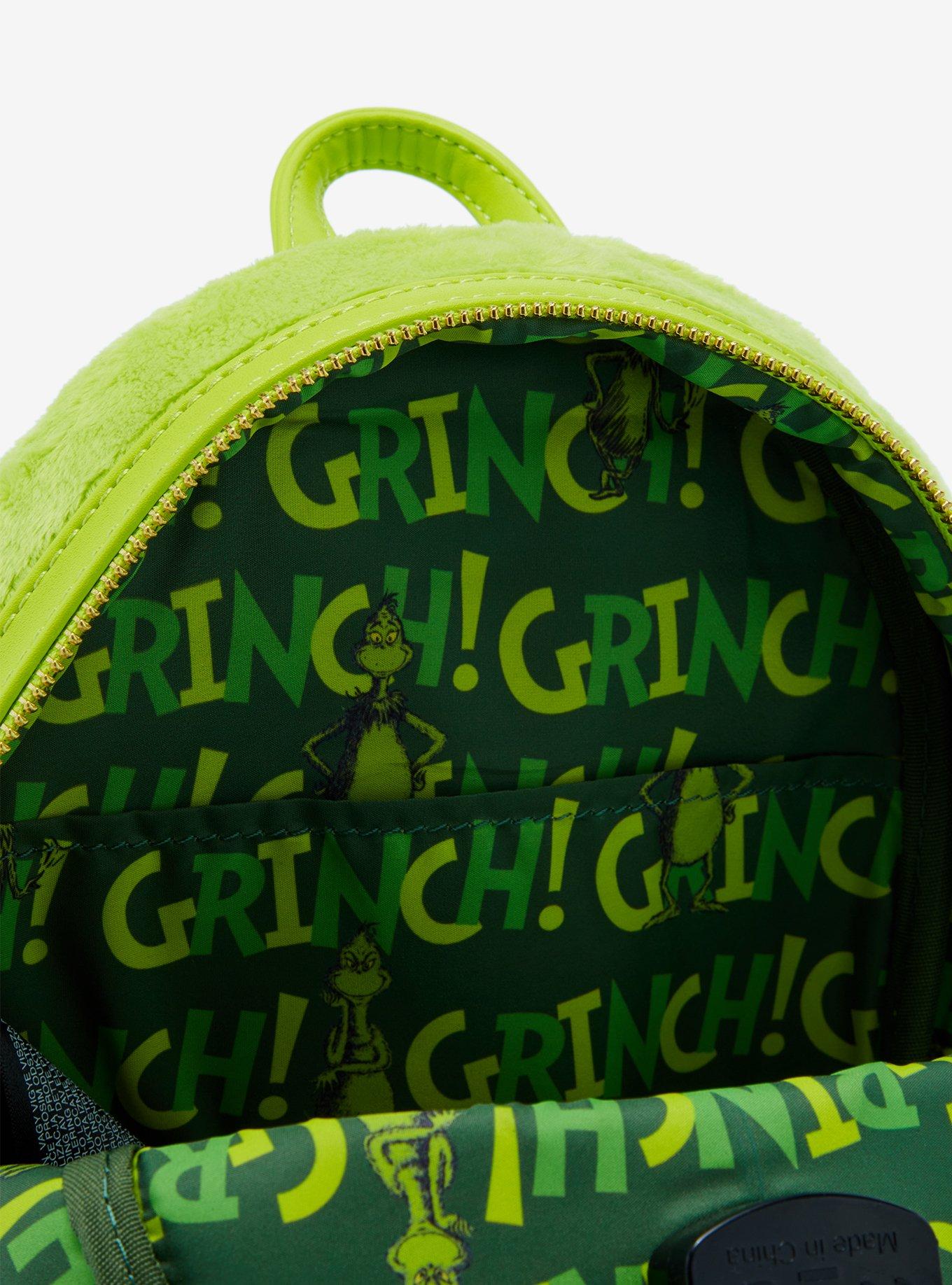 Loungefly How the Grinch Stole Christmas Figural Grinch Light-Up Mini Backpack, , alternate