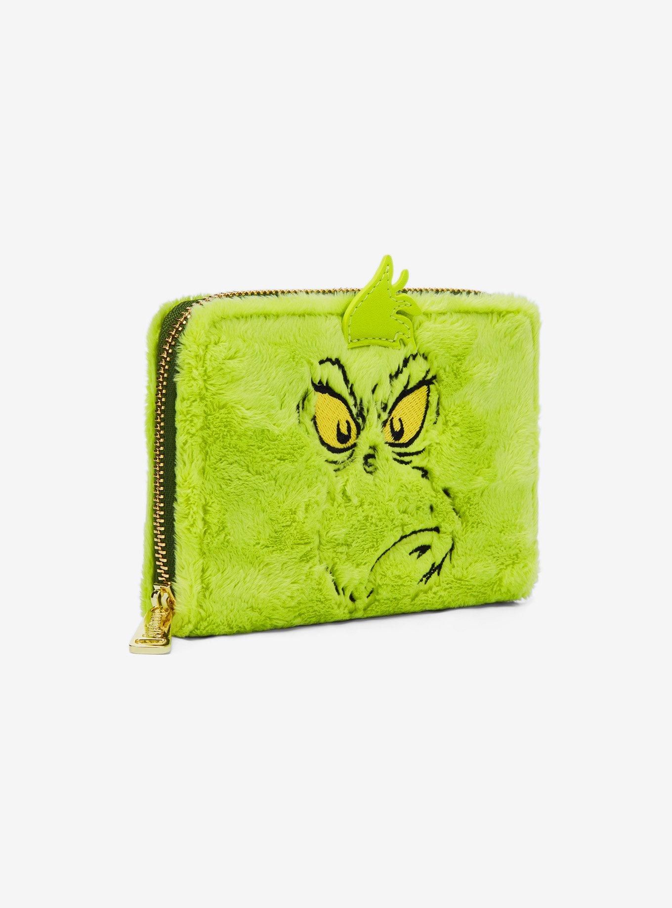 Loungefly How the Grinch Stole Christmas Plush Grinch Small Zip Wallet, , alternate