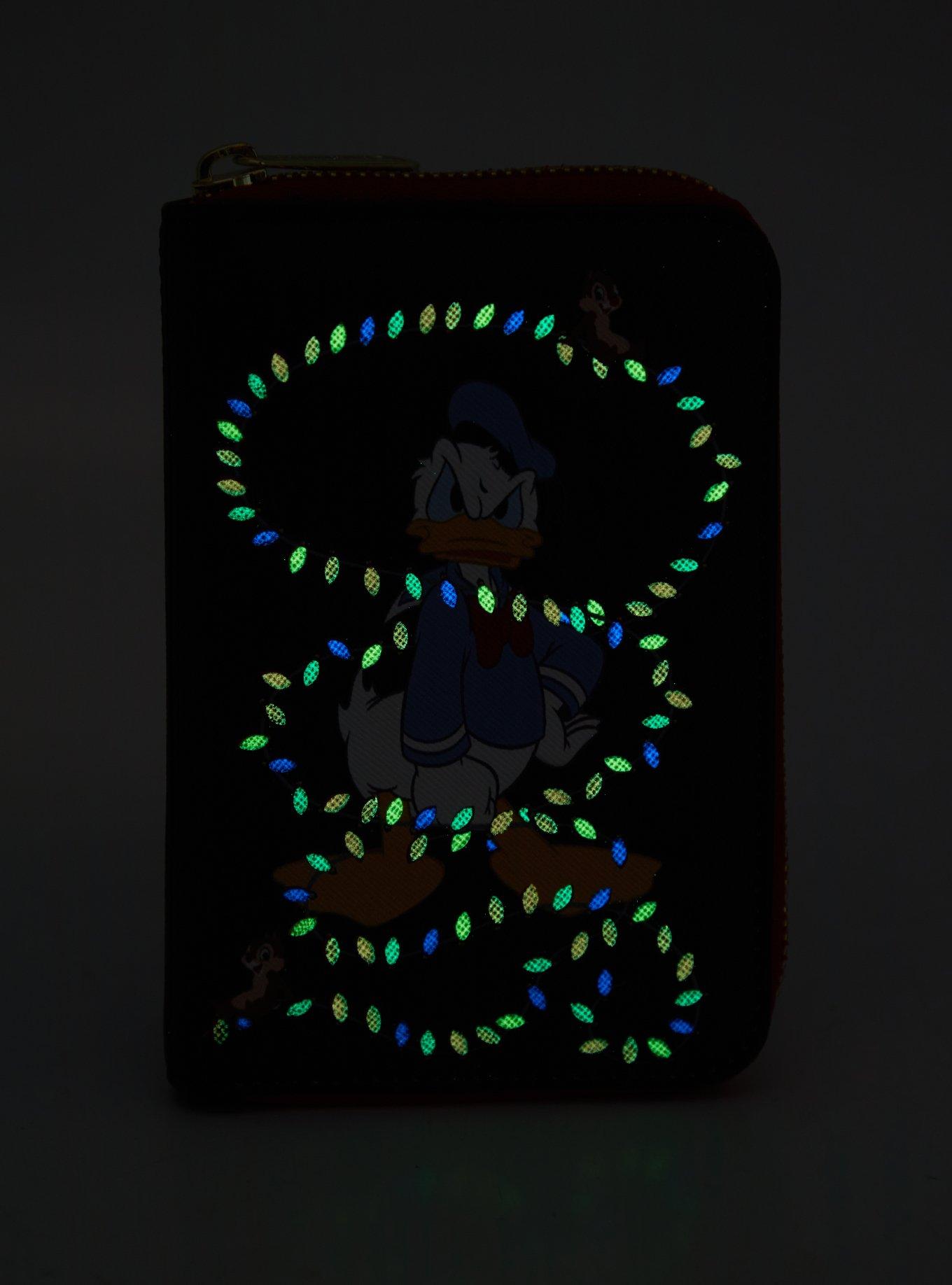 Loungefly Disney Donald Duck Holiday Lights Glow-in-the-Dark Zip Wallet &mdash; BoxLunch Exclusive, , alternate