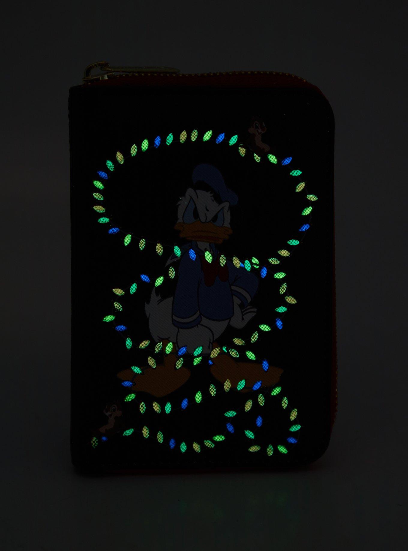 Loungefly Disney Donald Duck Holiday Lights Glow-in-the-Dark Zip Wallet — BoxLunch Exclusive, , alternate