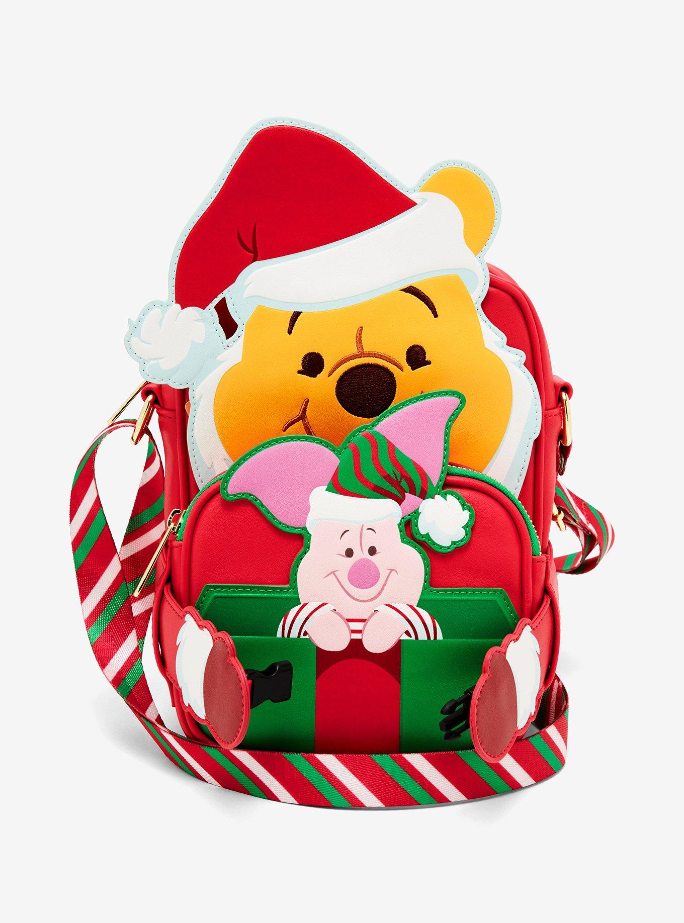 Loungefly Disney Winnie the Pooh Winter Pooh Bear & Piglet Crossbody Bag, , alternate