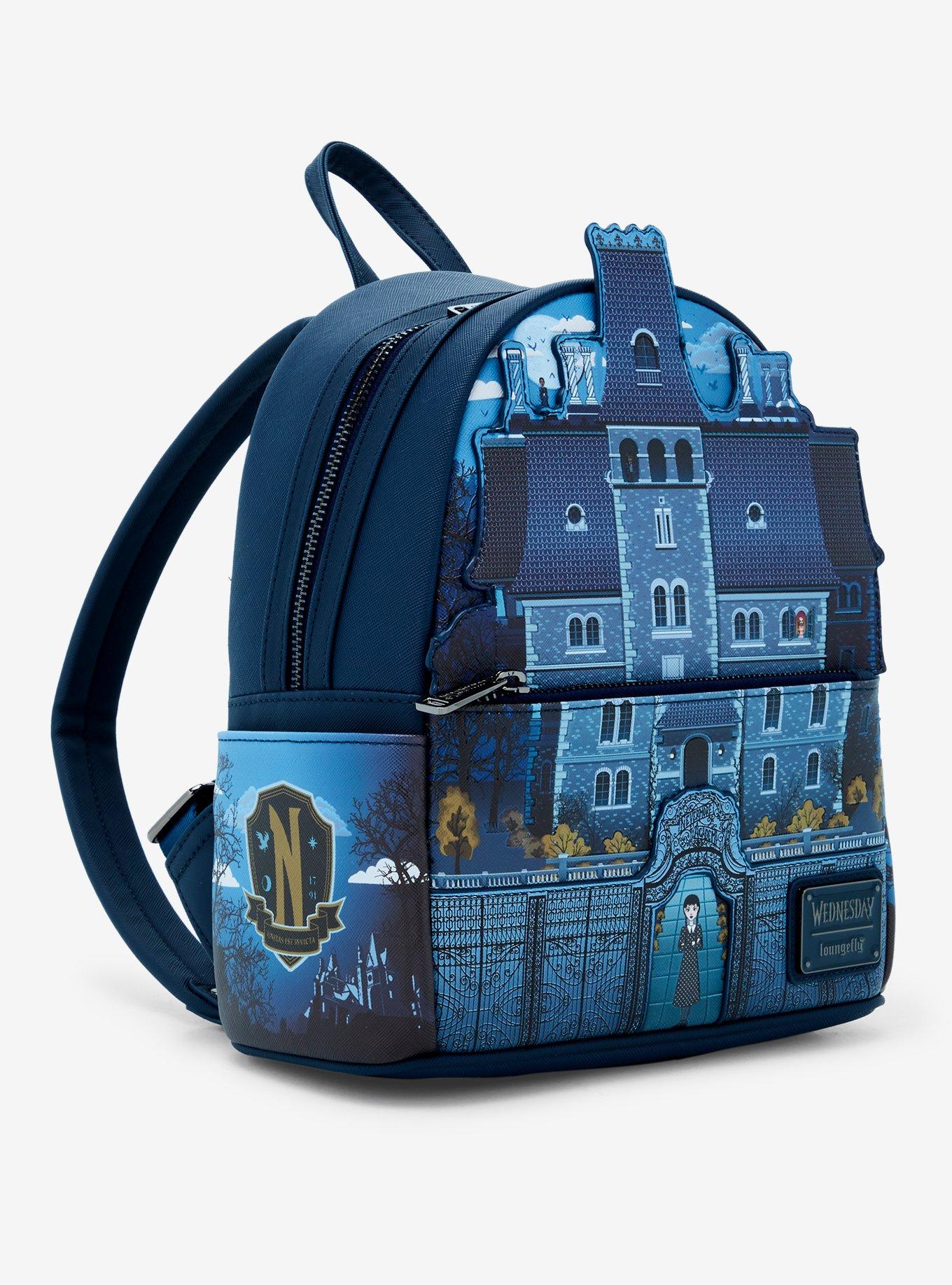 Loungefly Wednesday Nevermore Academy Figural Glow-in-the-Dark Mini Backpack, , alternate