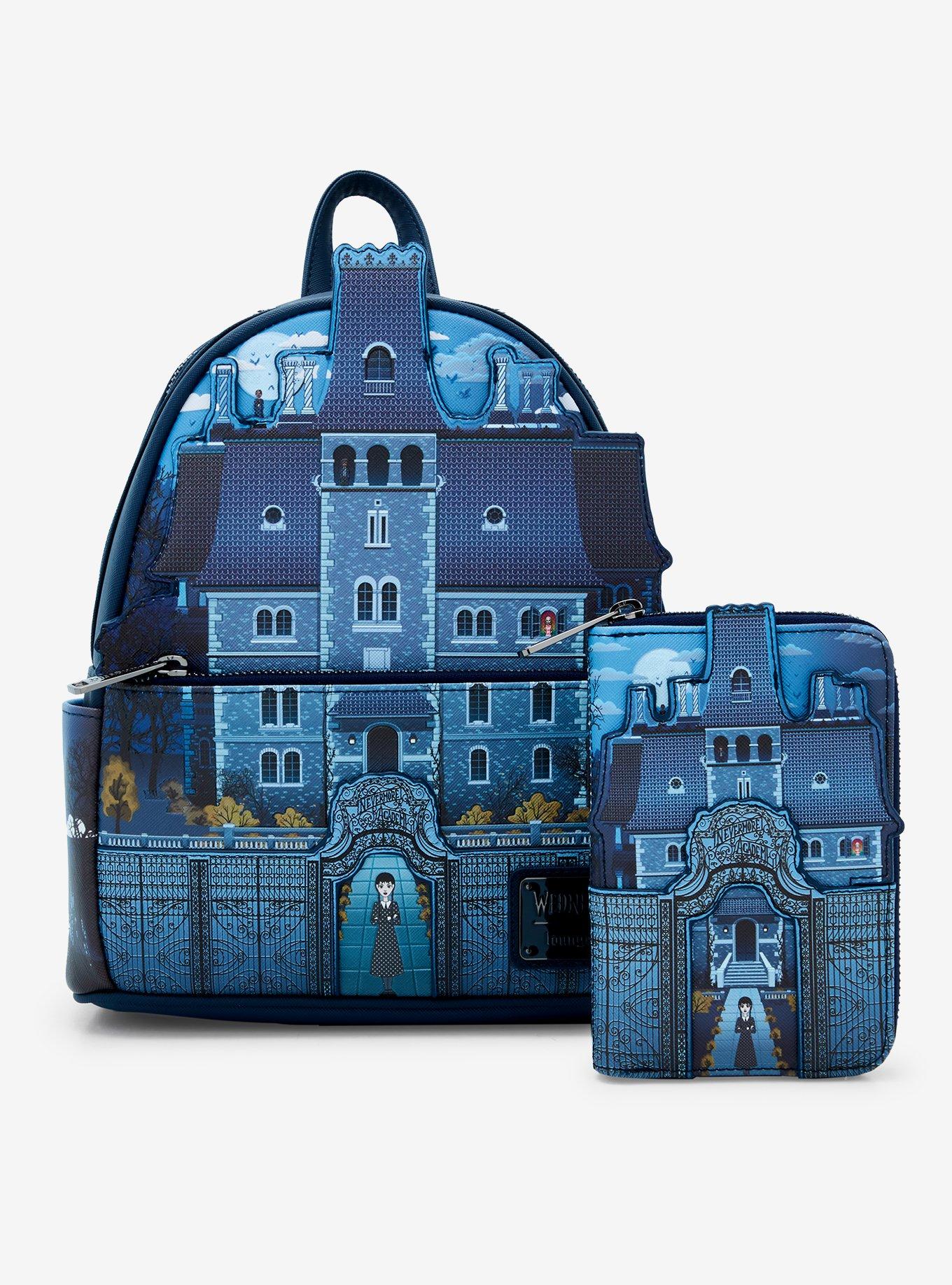 Loungefly Wednesday Nevermore Academy Figural Glow-in-the-Dark Mini Backpack, , alternate