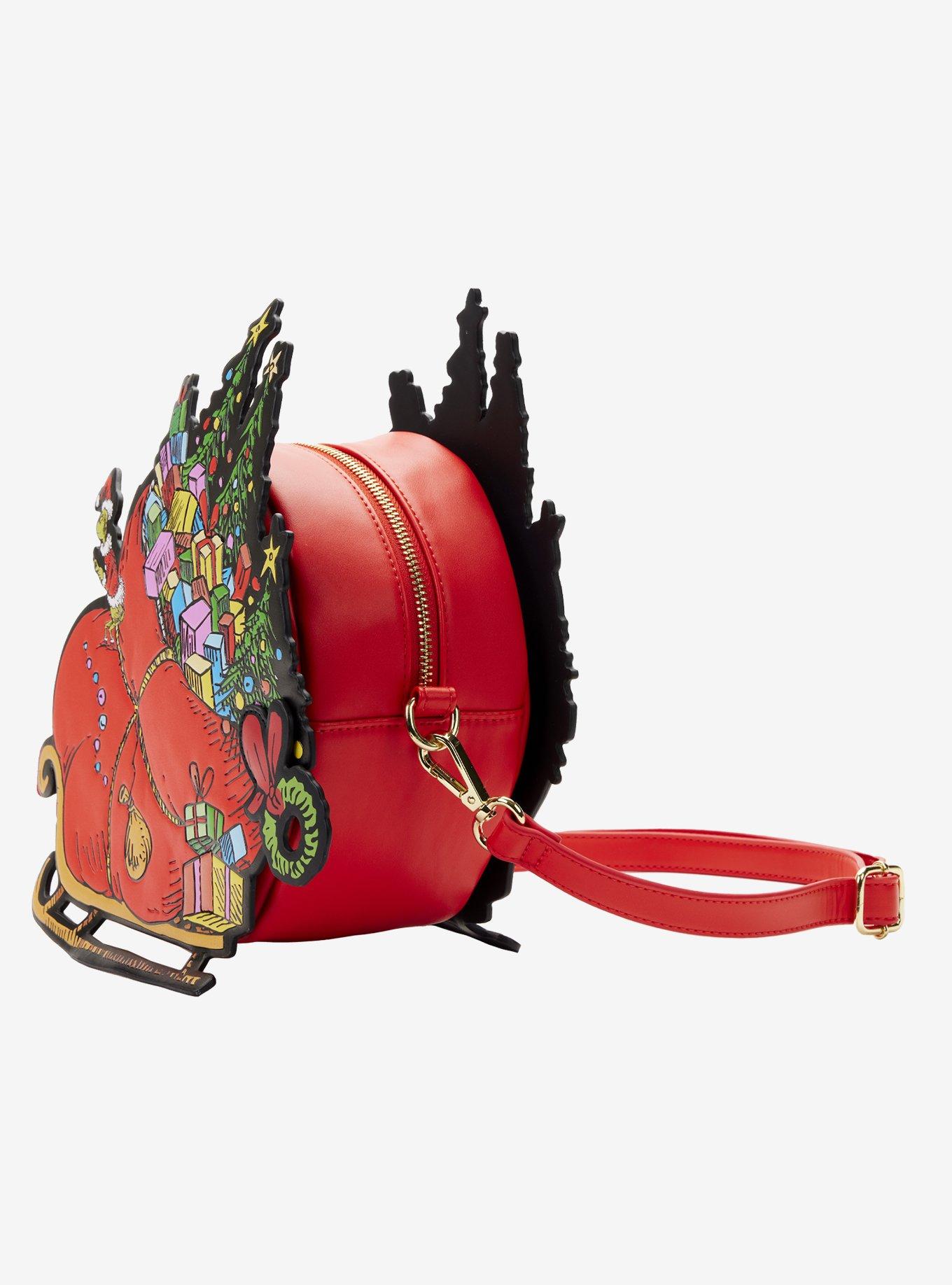 Loungefly How the Grinch Stole Christmas The Grinch & Max Sleigh Crossbody Bag, , alternate