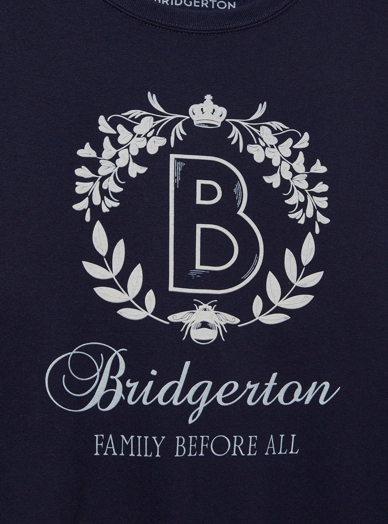 Bridgerton Family Crest Women's Crewneck — BoxLunch Exclusive, NAVY, alternate