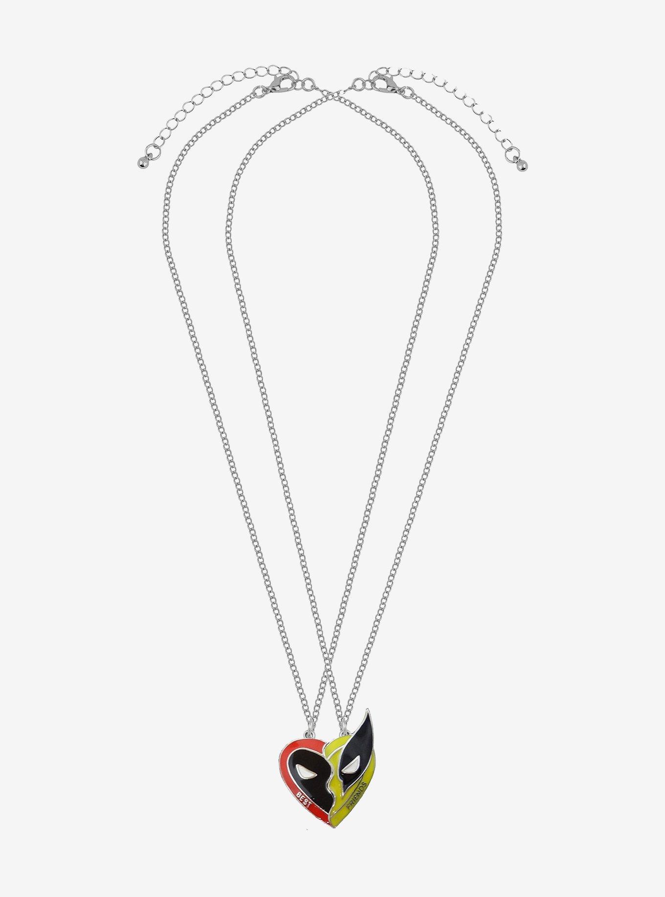 Her Universe Marvel Deadpool Wolverine Best Friend Necklace Set