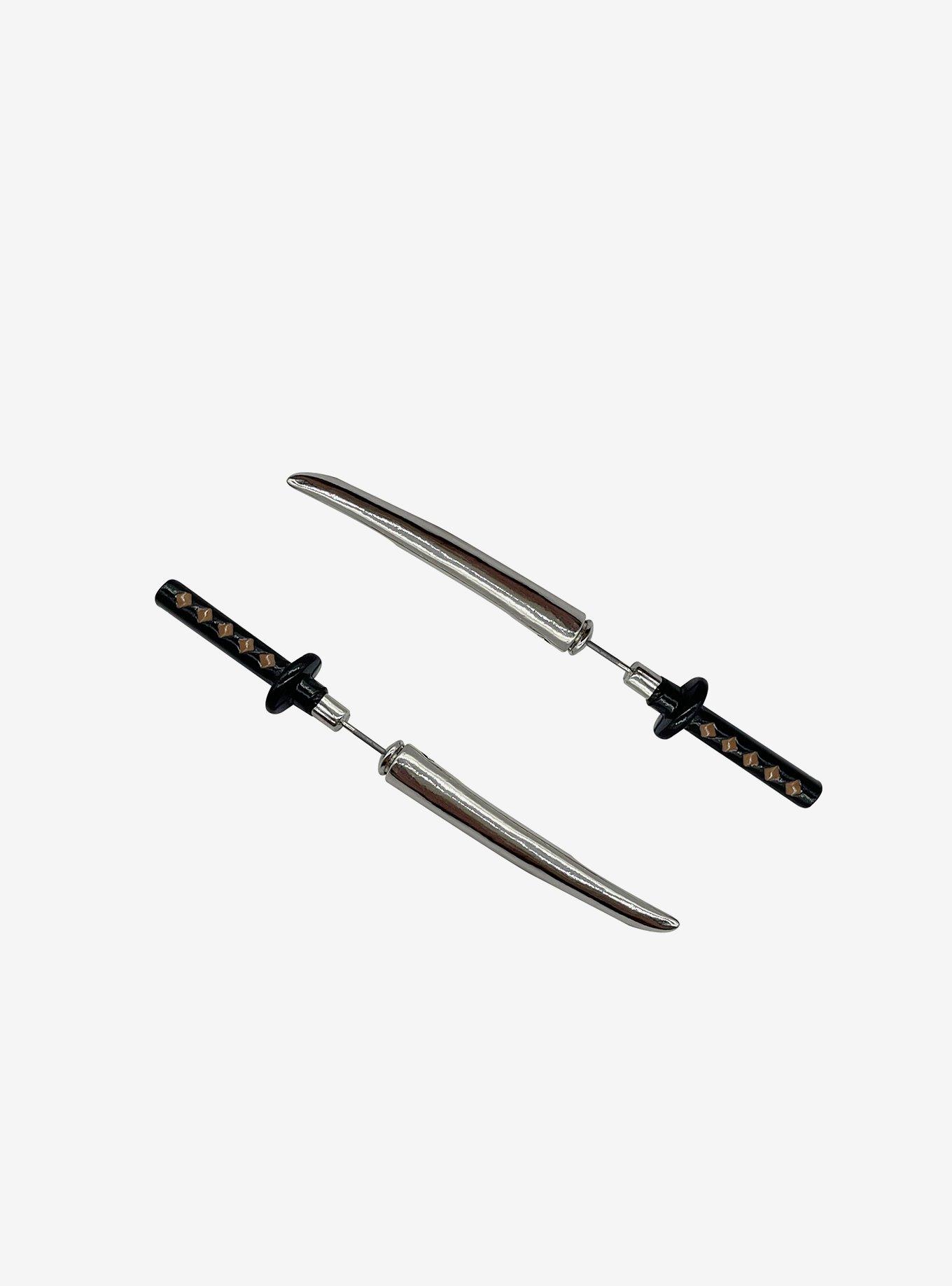 Her Universe Marvel Deadpool Katana Front/Back Earrings, , alternate