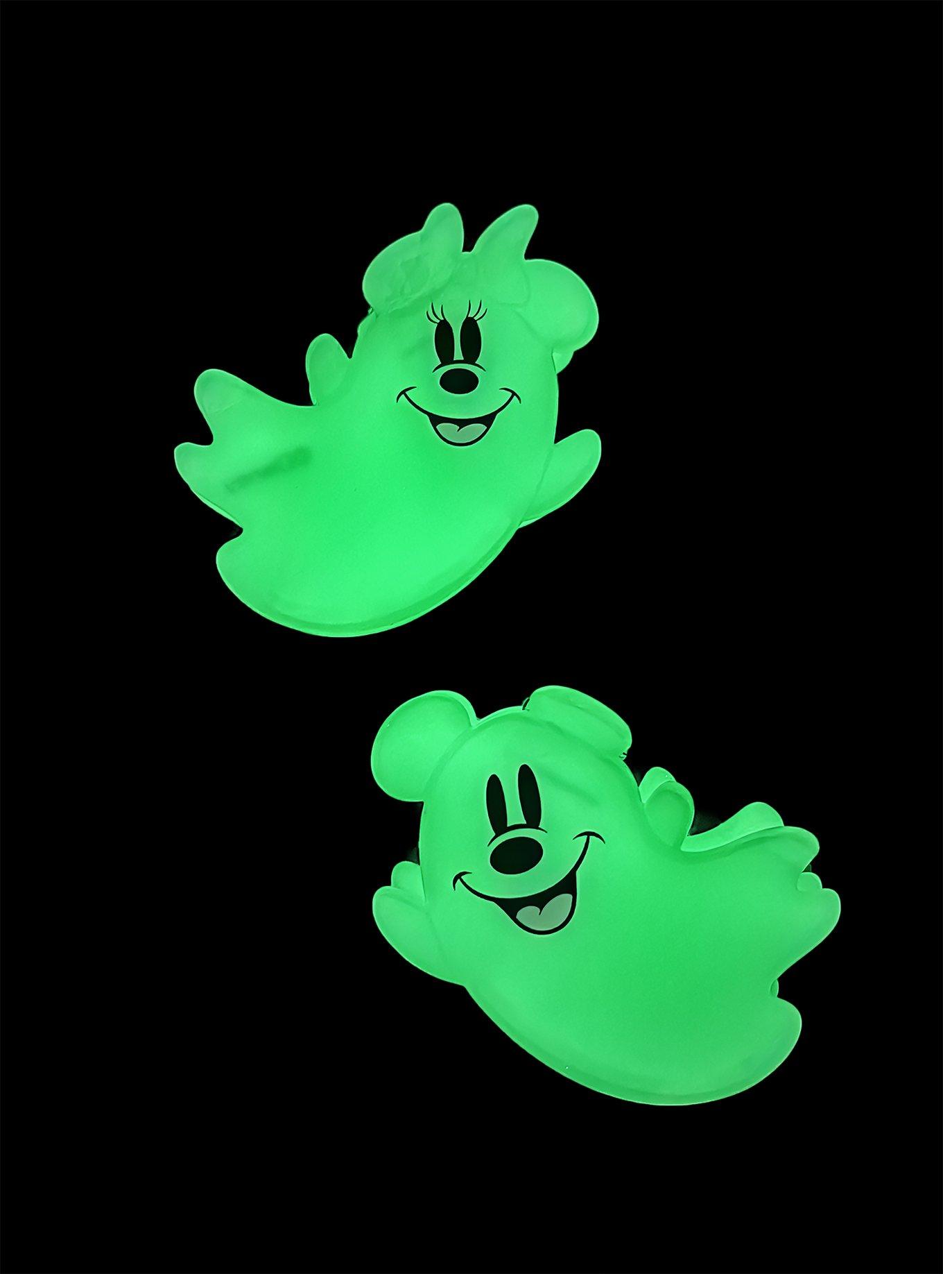 Her Universe Disney Mickey Mouse & Minnie Mouse Ghost Glow-In-The-Dark Claw Hair Clip Set, , hi-res