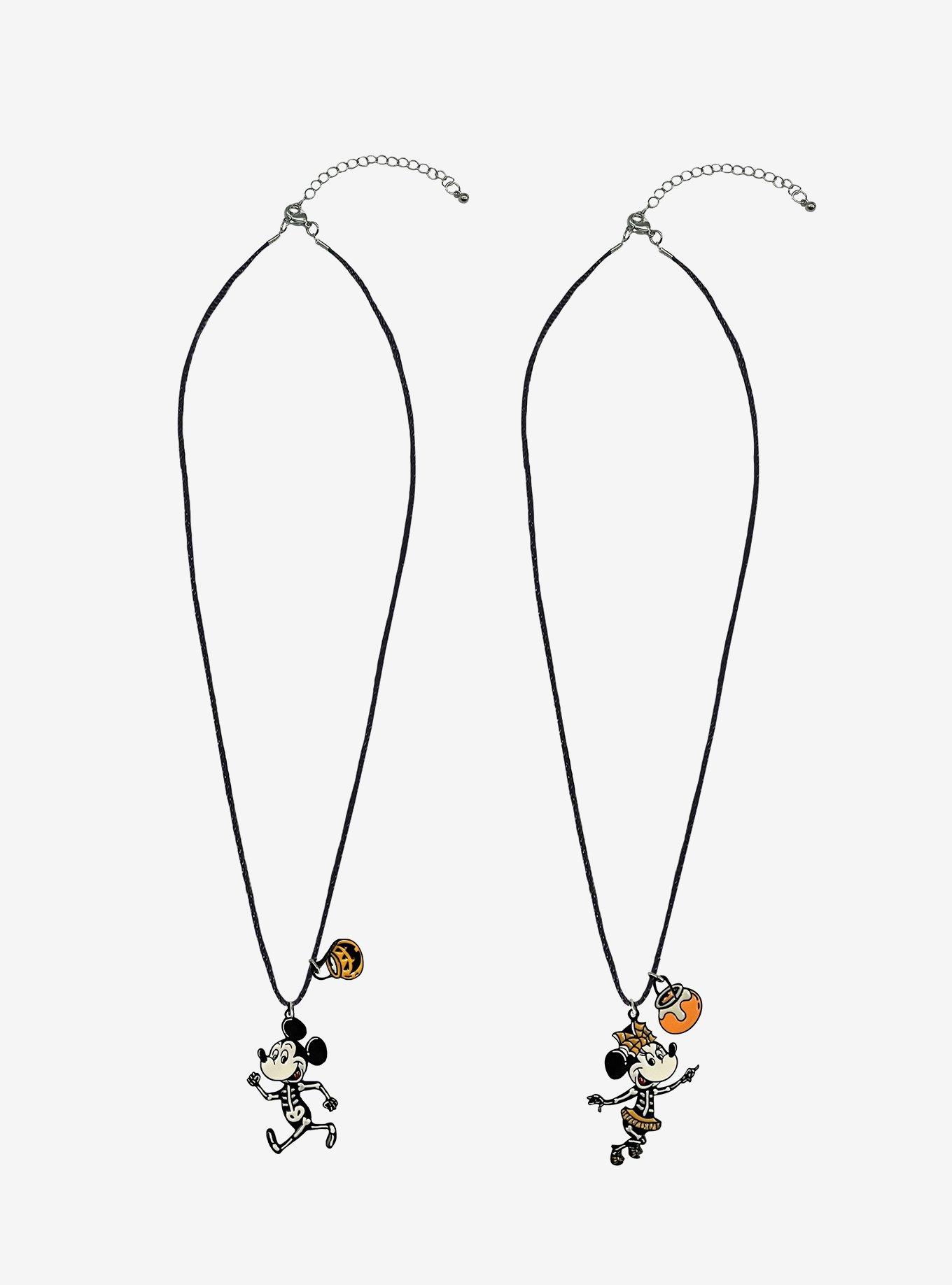 Her Universe Disney Mickey Mouse & Minnie Mouse Halloween Best Friend Necklace Set, , alternate