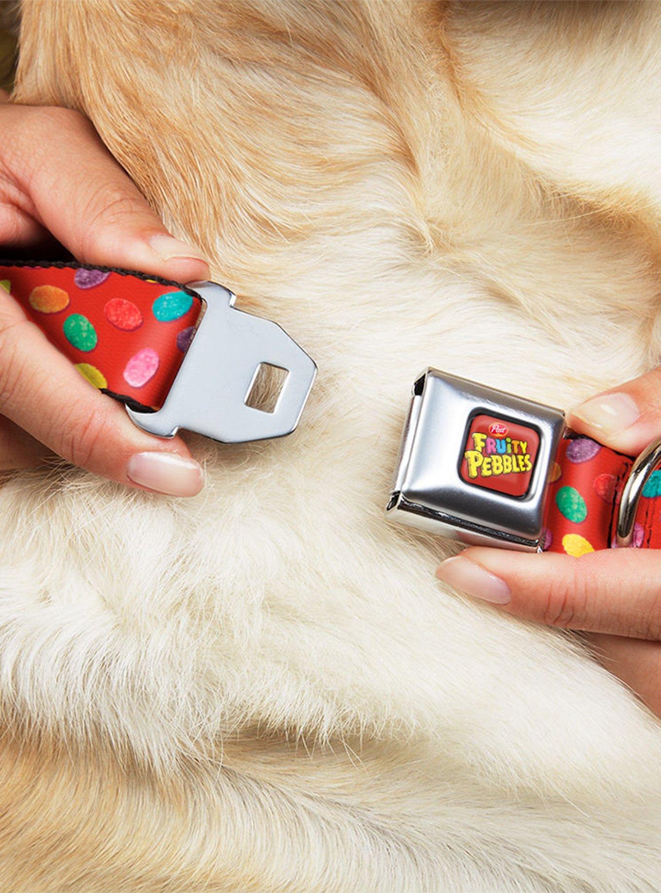 The Flintstones Fruity Pebbles Red Scattered Seatbelt Buckle Dog Collar, , hi-res