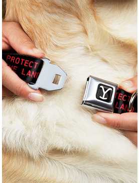Yellowstone Dutton Ranch 1886 Icons Seatbelt Buckle Dog Collar, , hi-res