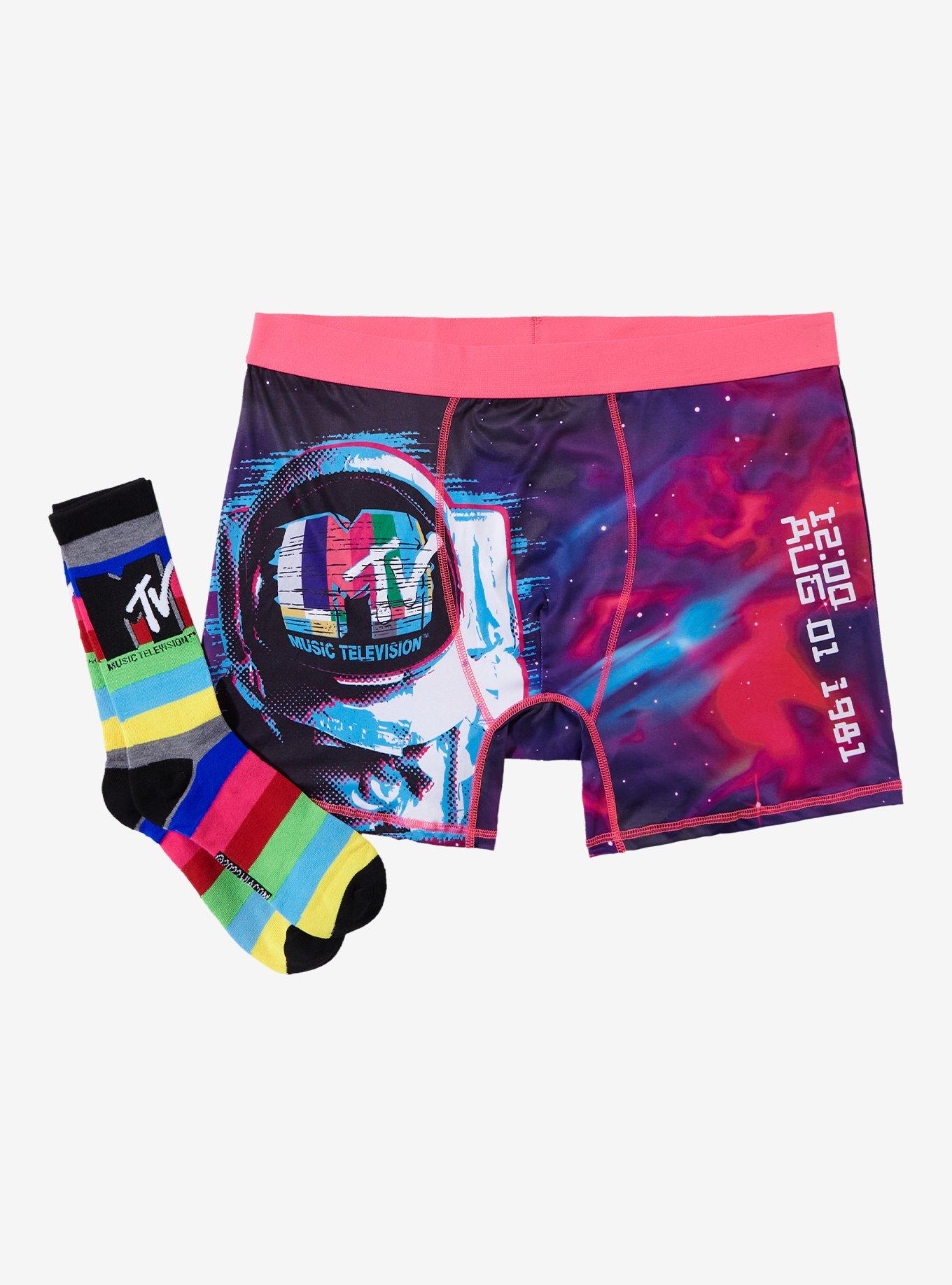 MTV Moonman Boxer Briefs & Sock Set, MULTI, alternate