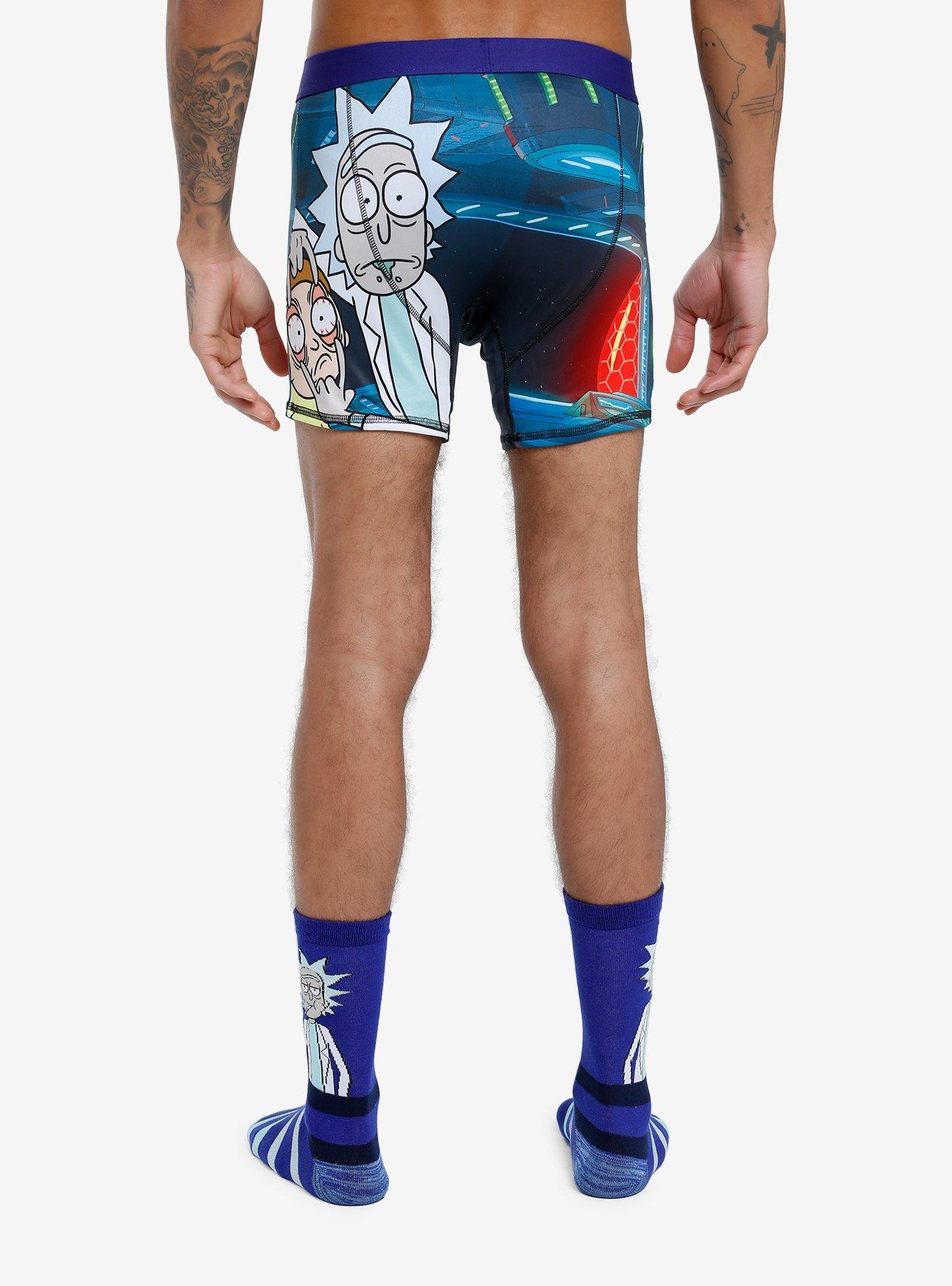 Rick And Morty Spaceship Boxer Briefs & Sock Set, MULTI, alternate