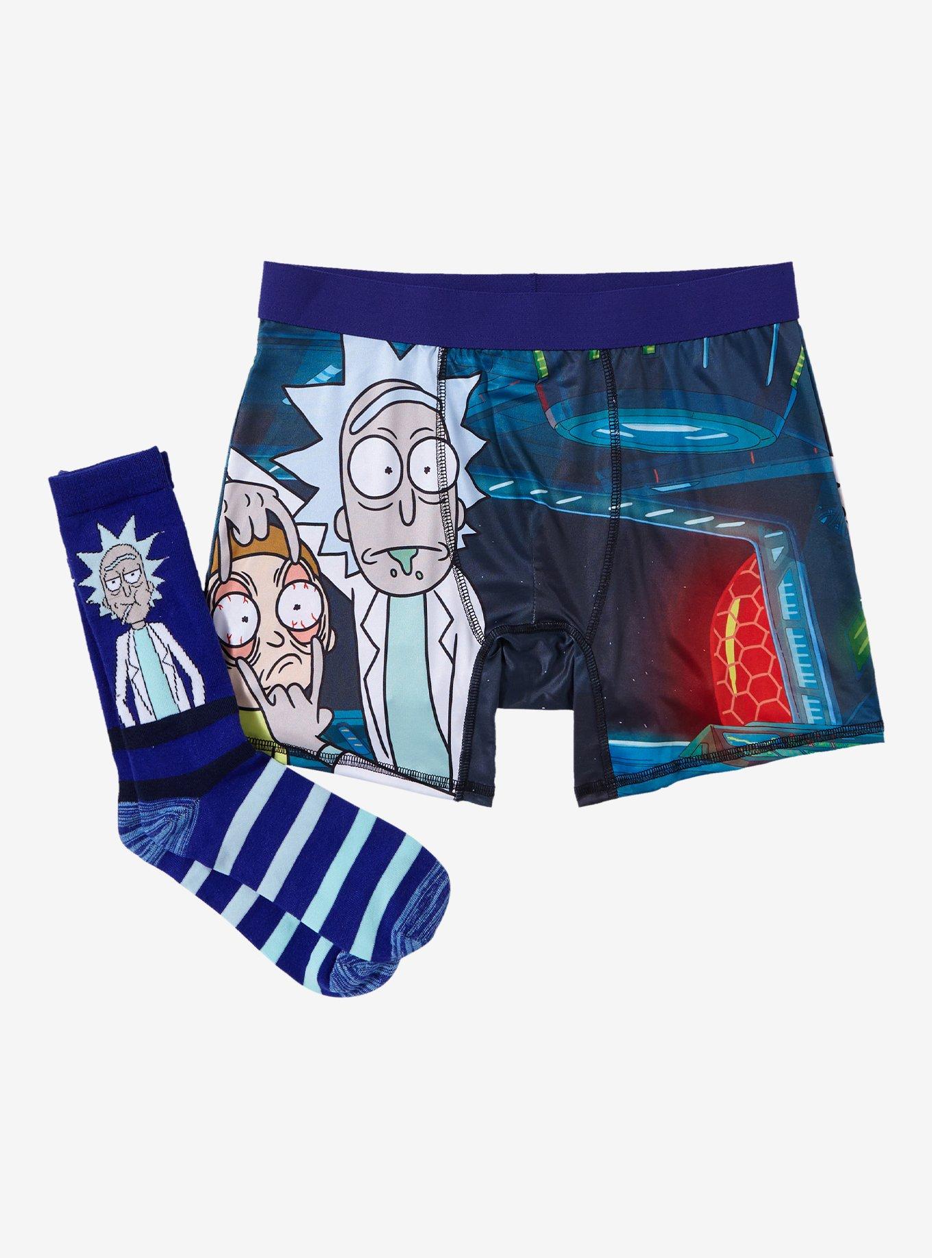Rick And Morty Spaceship Boxer Briefs & Sock Set, MULTI, alternate