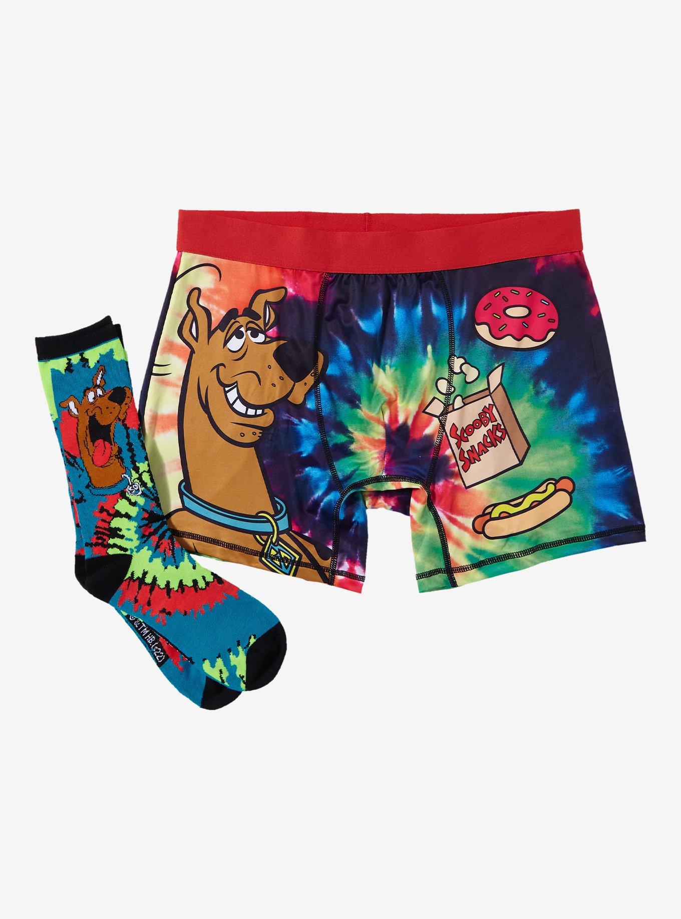 Scooby-Doo! Snacks Tie-Dye Boxer Briefs & Sock Set, MULTI, alternate