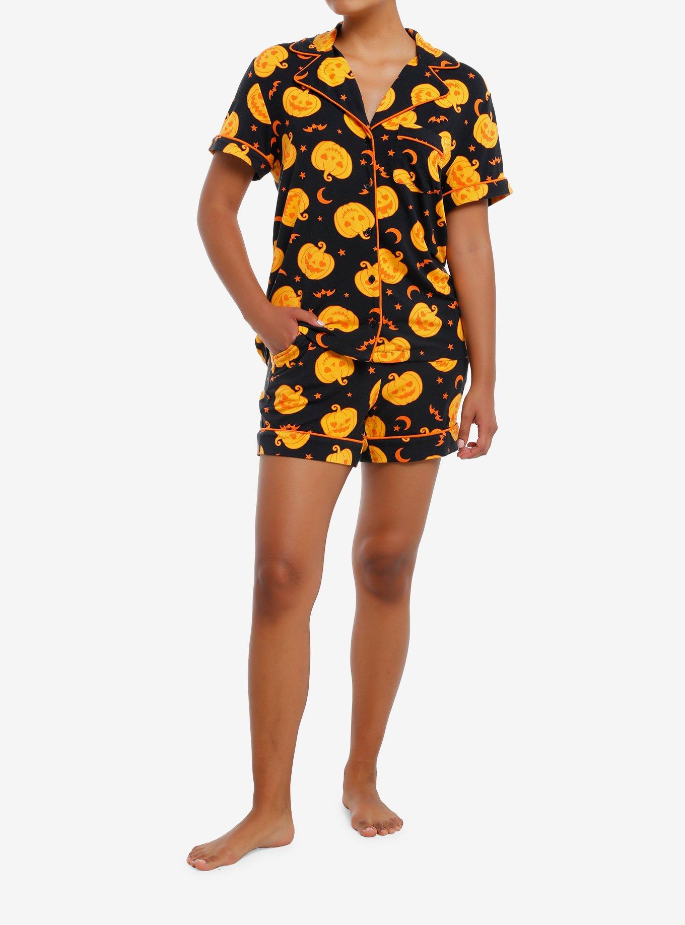 Sweet Society Pumpkin Bats Girls Lounge Set, BLACK, alternate