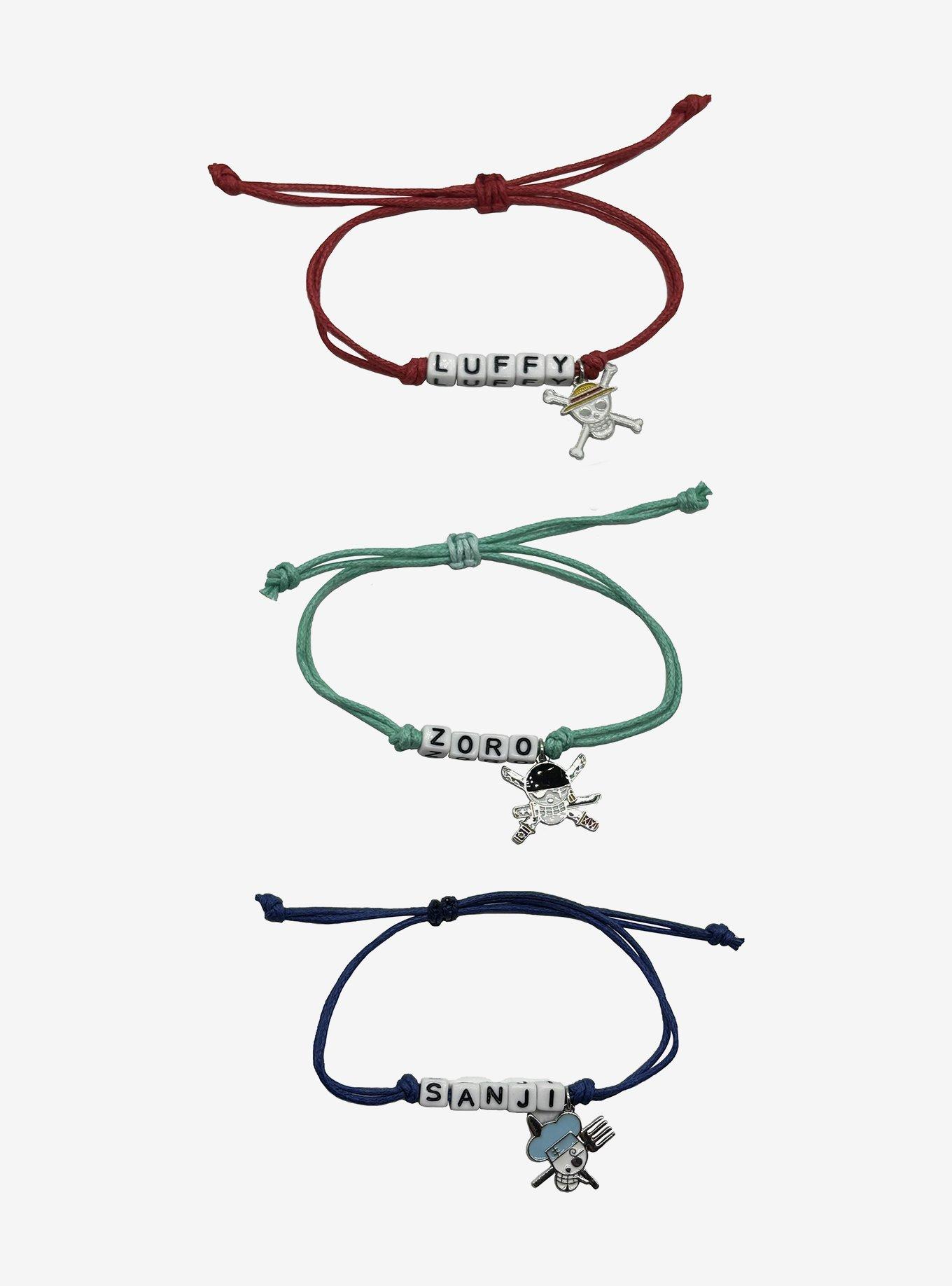 One Piece Monster Trio Charm Cord Bracelet Set, , hi-res