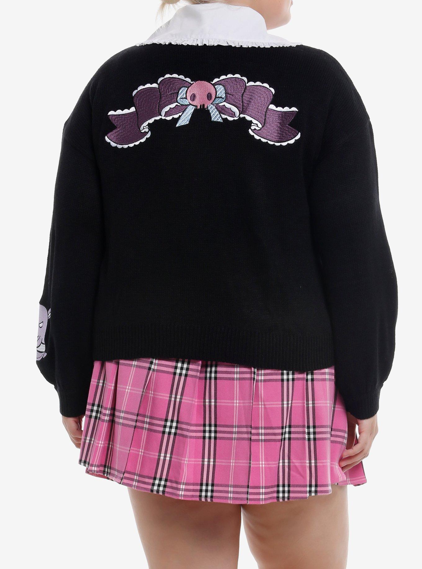 Kuromi Dress-Up Collar Girls Cardigan Plus Size, , hi-res