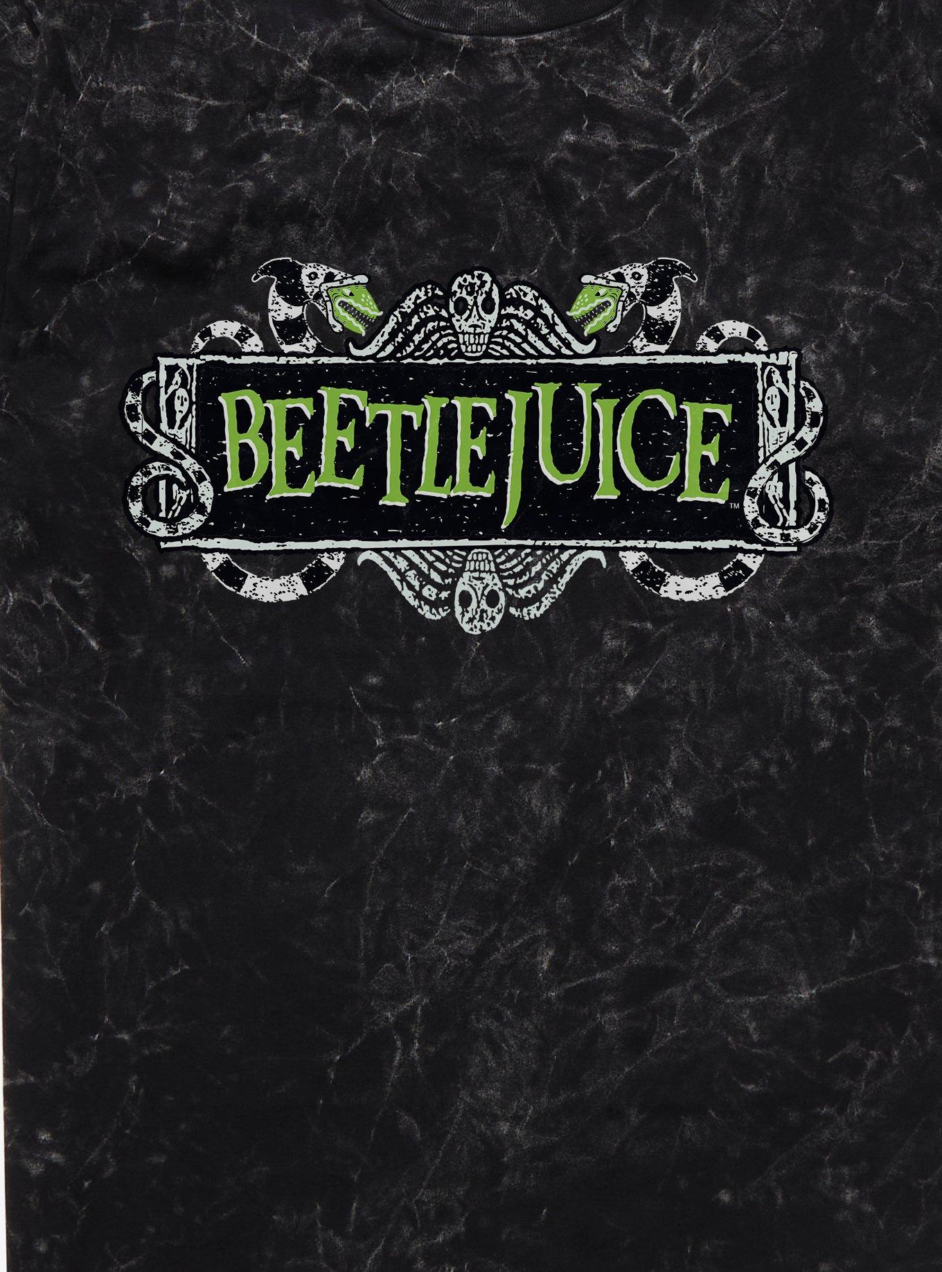 Beetlejuice Logo Mineral Wash T-Shirt, , hi-res