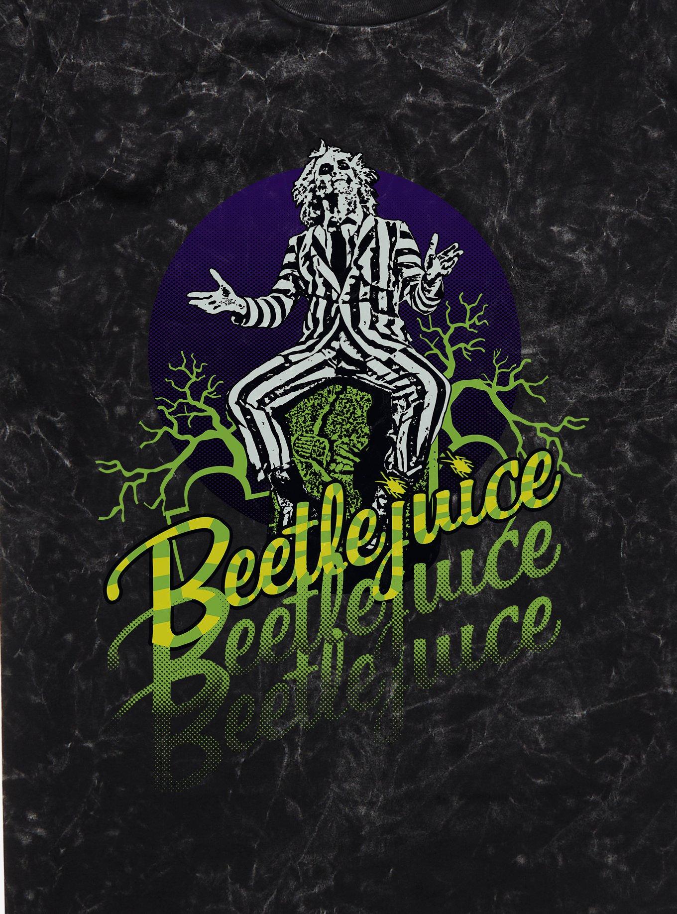 Beetlejuice Summoning Mineral Wash T-Shirt, BLACK MINERAL WASH, alternate