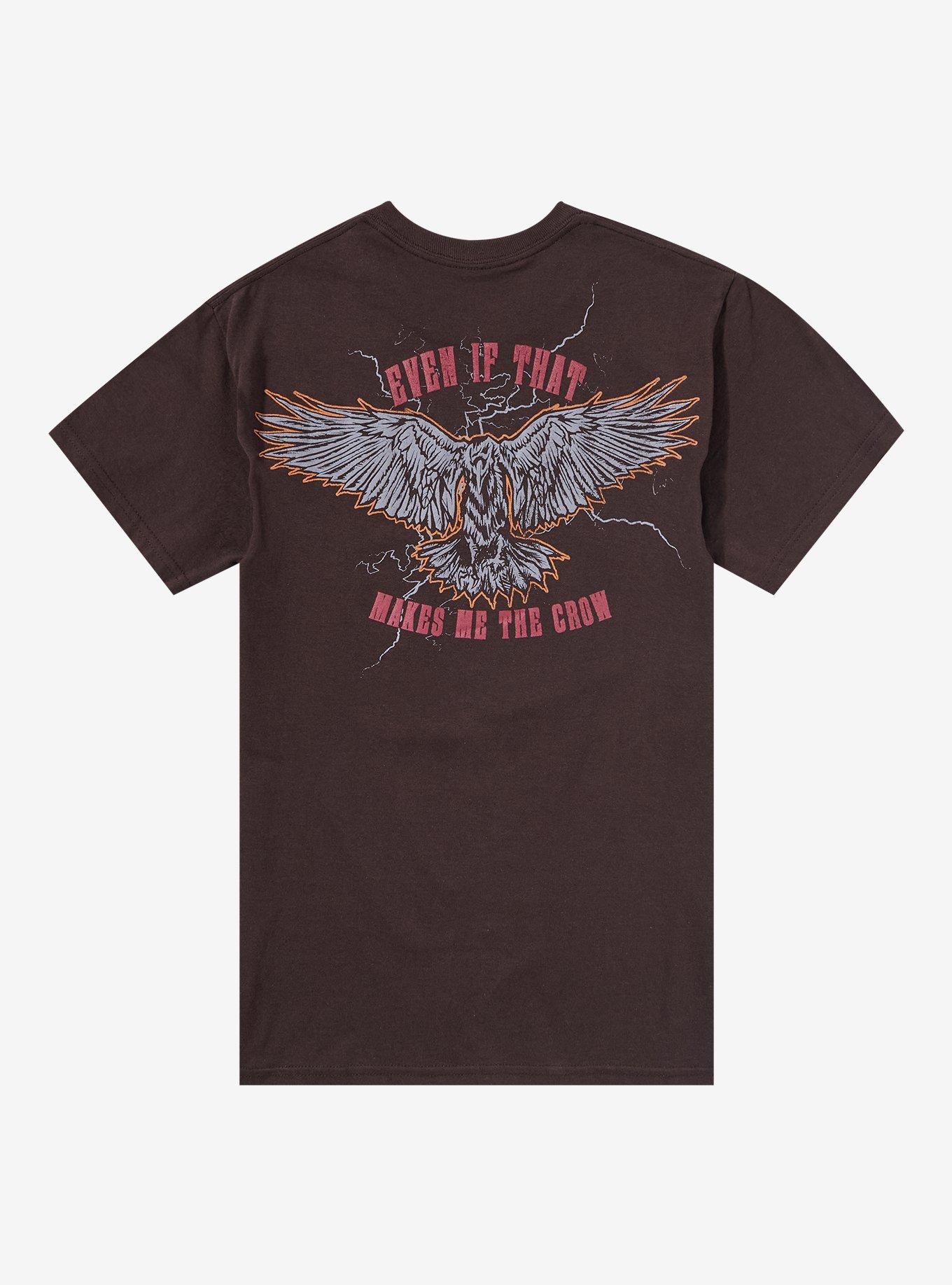 Hardy Eagle Boyfriend Fit Girls T-Shirt, DARK CHOCOLATE, alternate