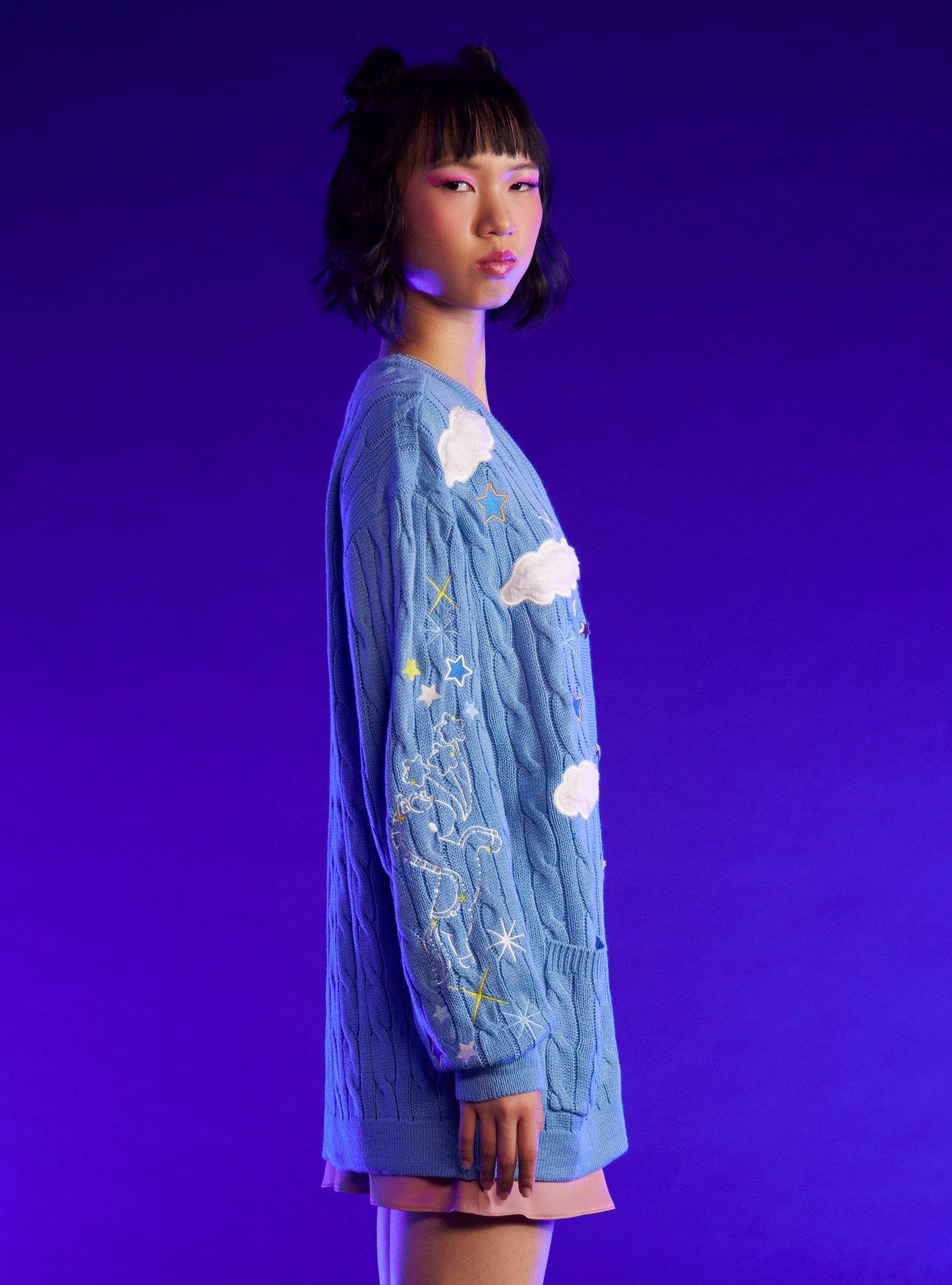 Cinnamoroll Cloud Cable Knit Girls Cardigan, MULTI, alternate