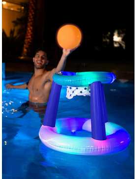 Illuminated LED Inflatable Pool Basketball, , hi-res