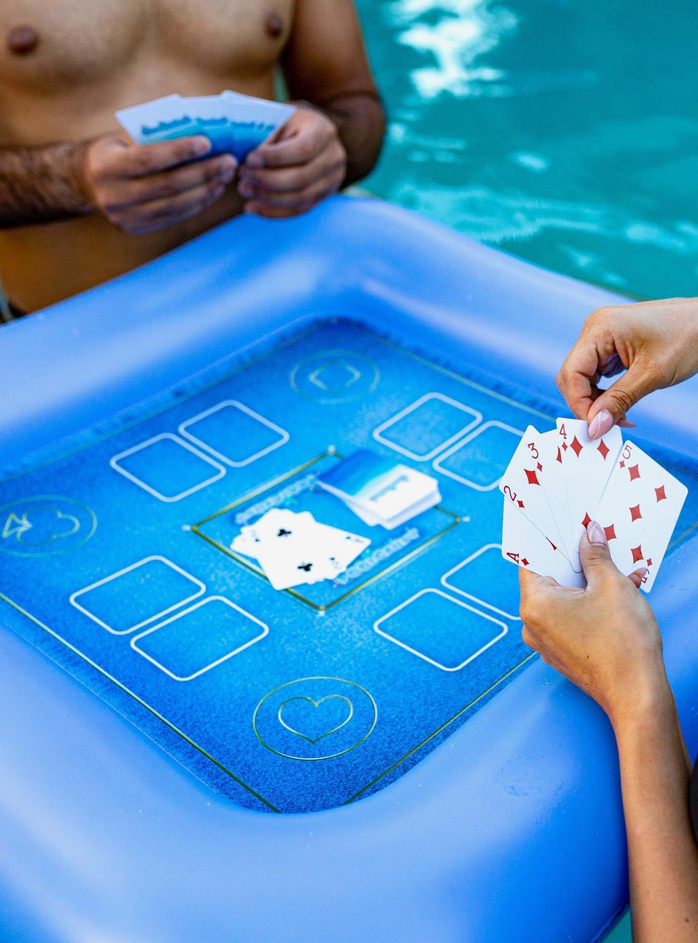 Inflatable Floating Game Table and Waterproof Playing Cards, , hi-res