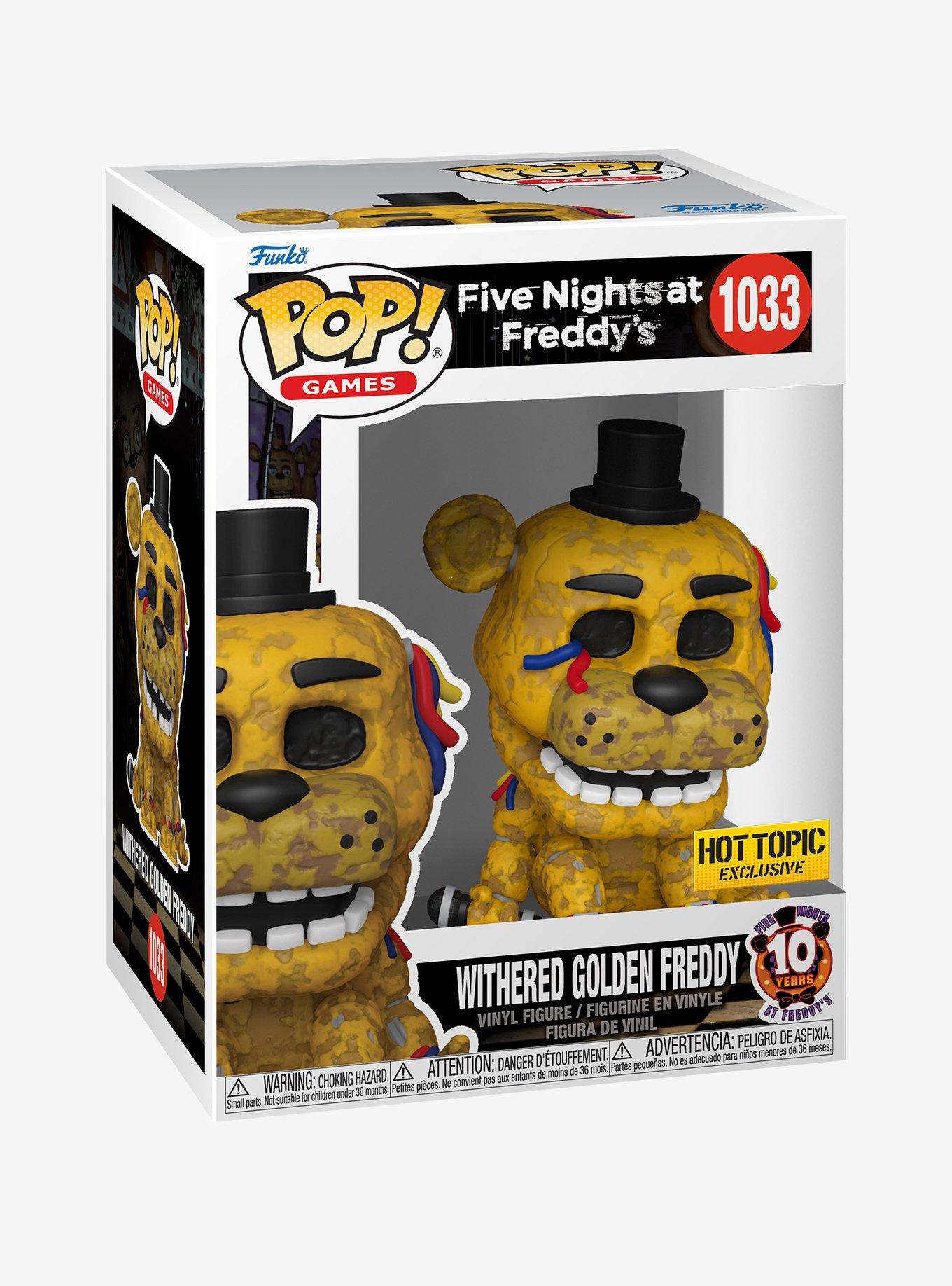 Funko Five Nights At Freddy's Pop! Games Withered Golden Freddy Vinyl Figure Hot Topic Exclusive, , hi-res