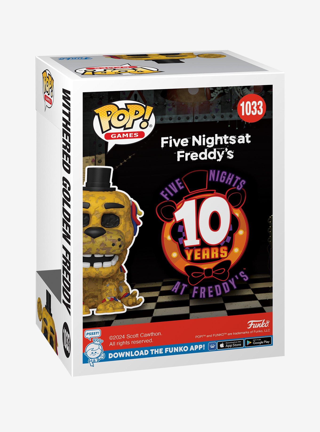 Funko Five Nights At Freddy's Pop! Games Withered Golden Freddy Vinyl Figure Hot Topic Exclusive, , alternate