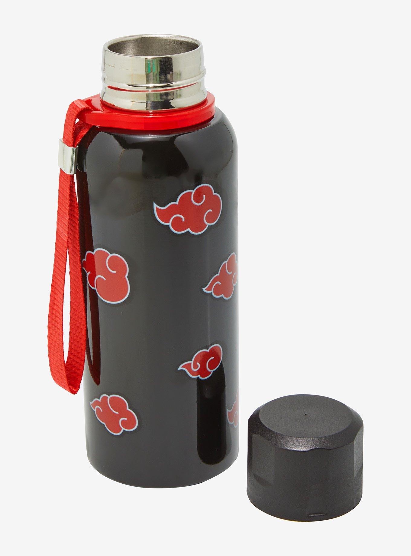 Naruto Shippuden Akatsuki Clouds Stainless Steel Bottle With Strap, , alternate