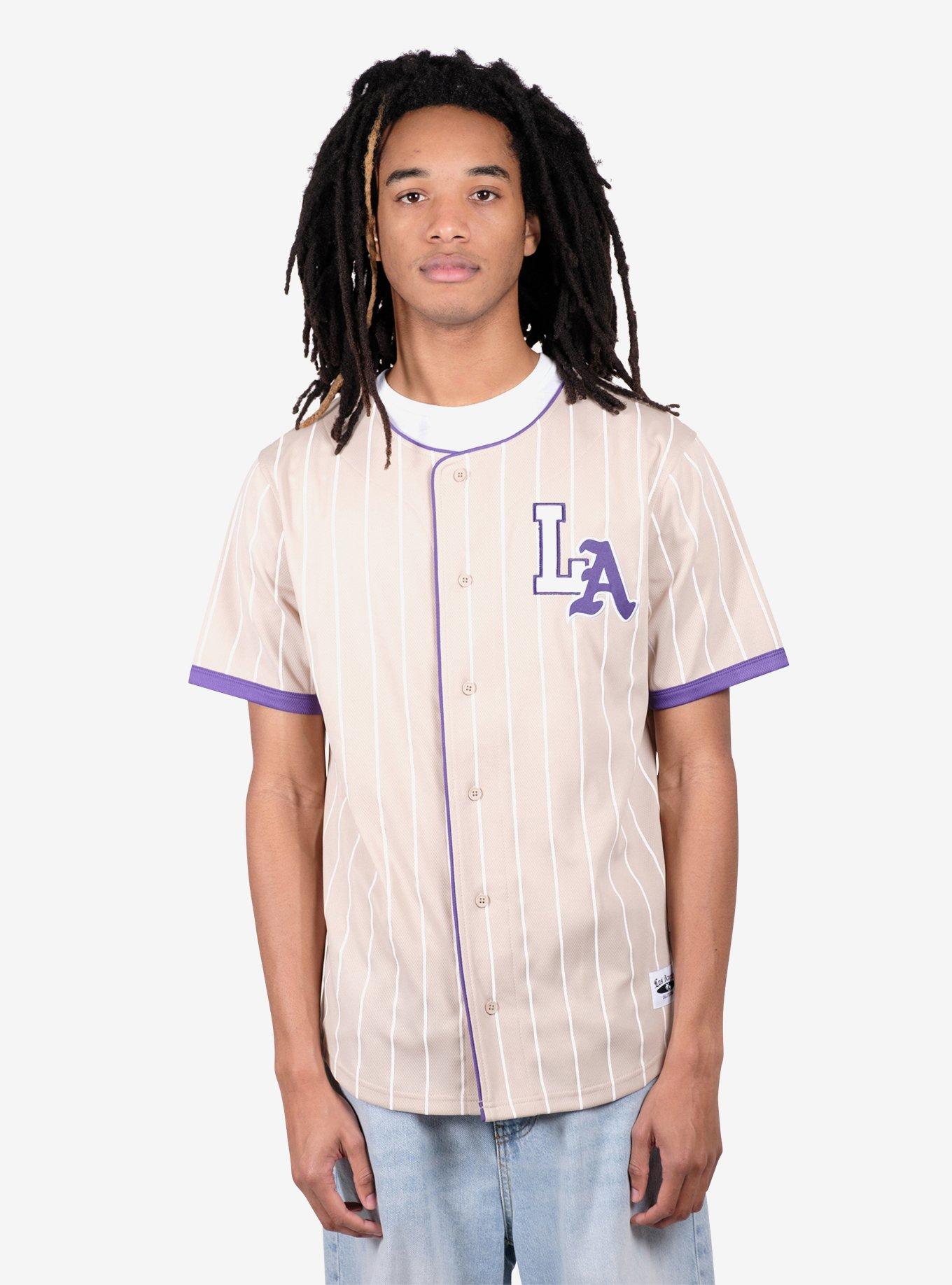 LA Pinstripe Baseball Jersey, , hi-res