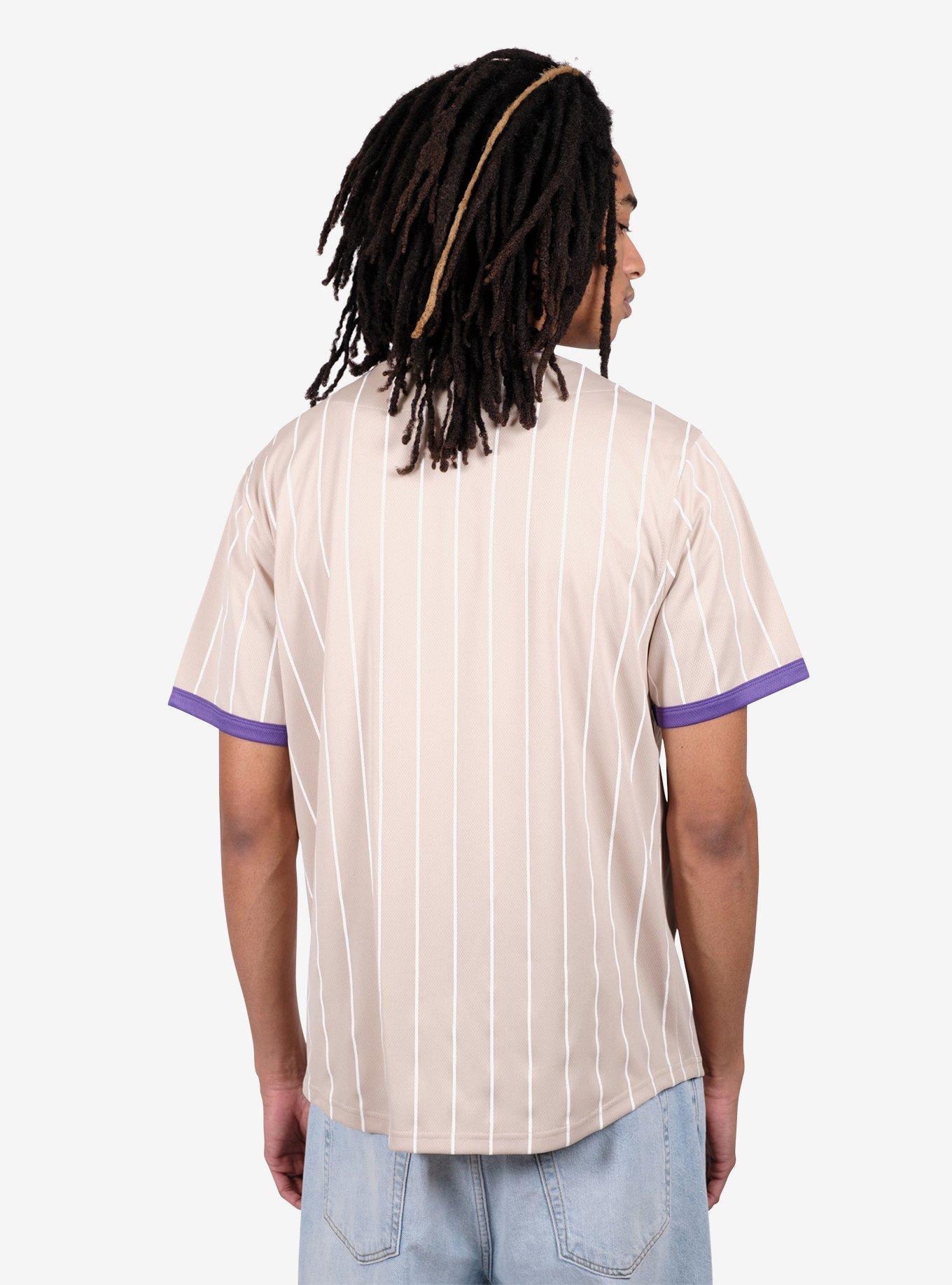 LA Pinstripe Baseball Jersey, BEIGE, alternate