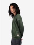 Contrast Stitch Crewneck Sweatshirt Green, GREEN, alternate