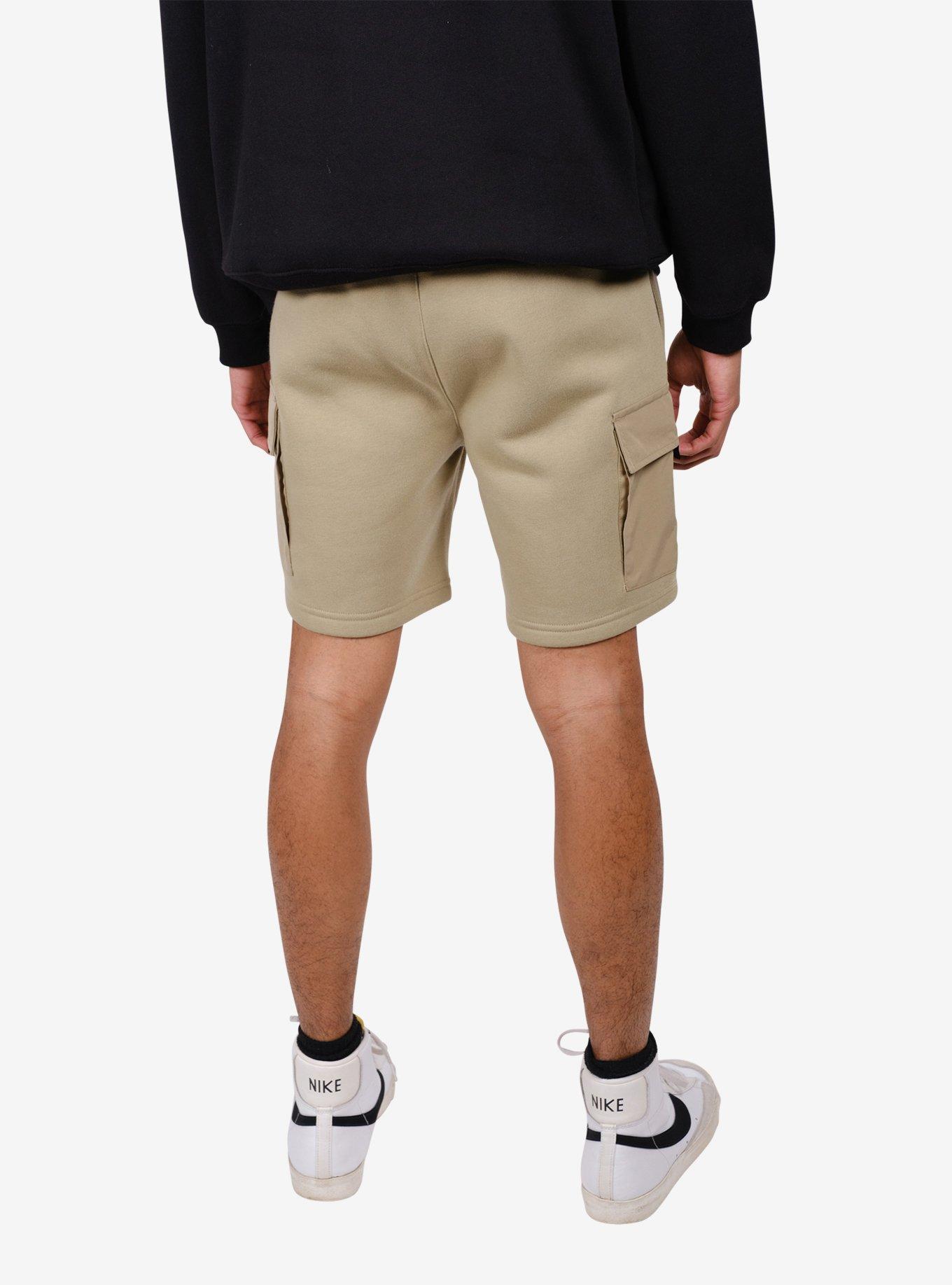 Nylon Pocket 7" Fleece Shorts Khaki, GREEN, alternate