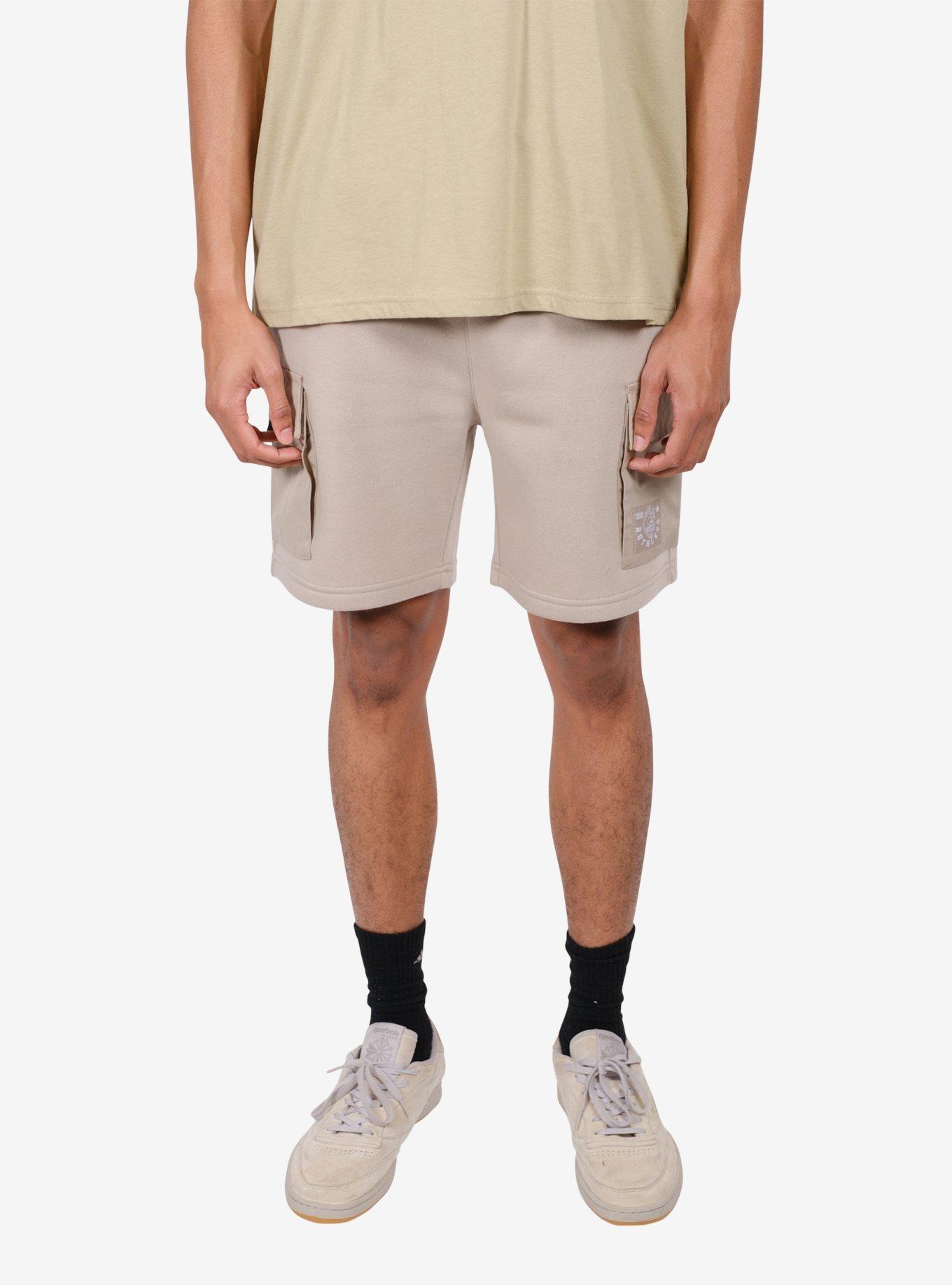 Nylon Pocket 7" Fleece Shorts Beige, , hi-res