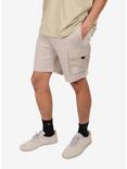 Nylon Pocket 7" Fleece Shorts Beige, BEIGE, alternate