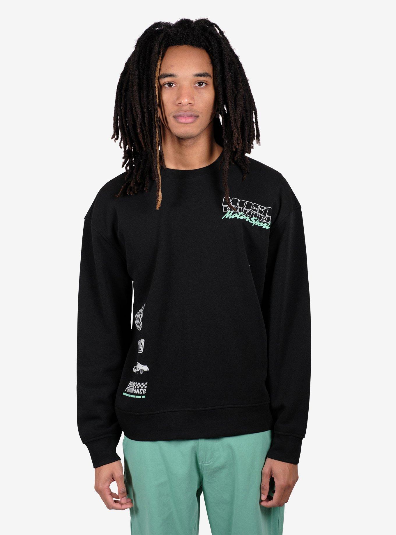 Most Wanted Motorsport Crewneck Sweatshirt Black, , hi-res