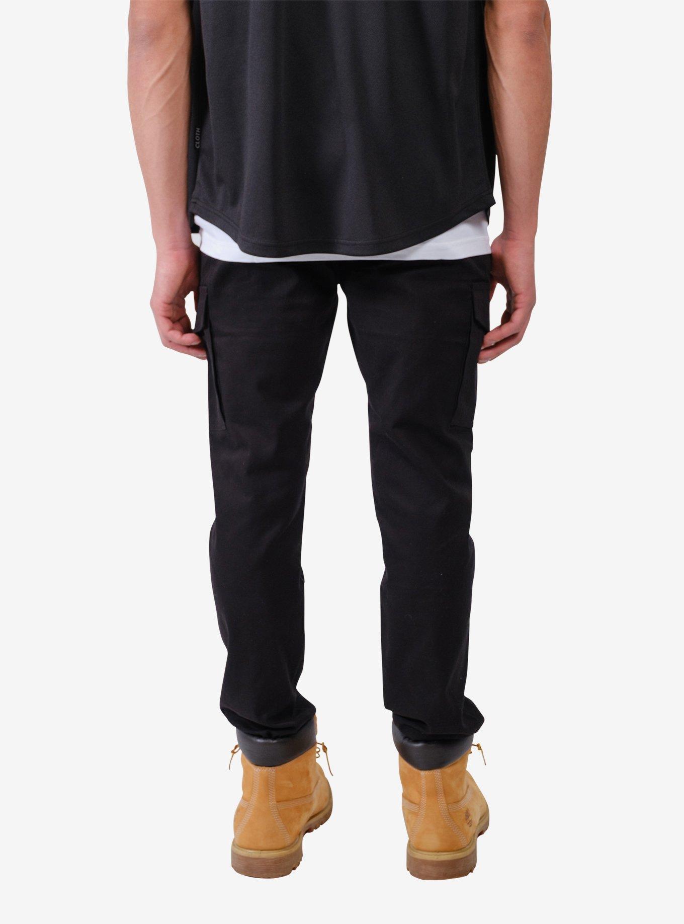 Cargo Pocket Twill Jogger Black, BLACK, alternate