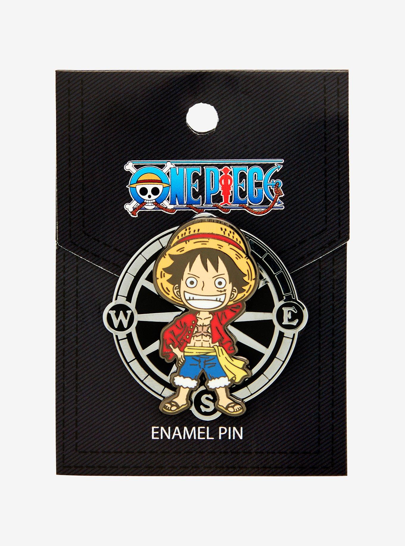 One Piece Monkey D. Luffy Compass Spinning Enamel Pin - BoxLunch Exclusive, , alternate