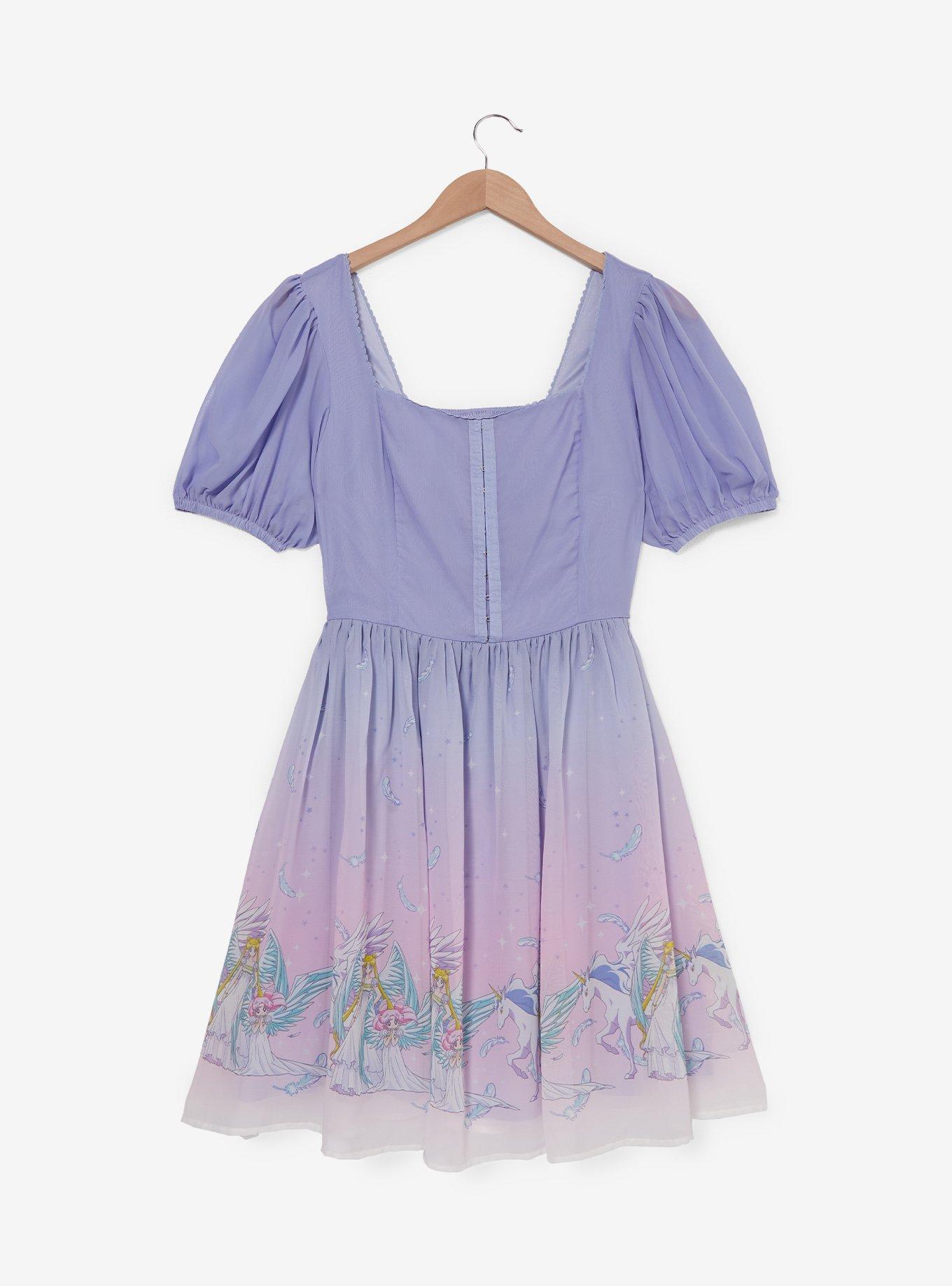 Pretty Guardian Sailor Moon Princess Serenity Smock Dress - BoxLunch Exclusive, PERIWINKLE, alternate